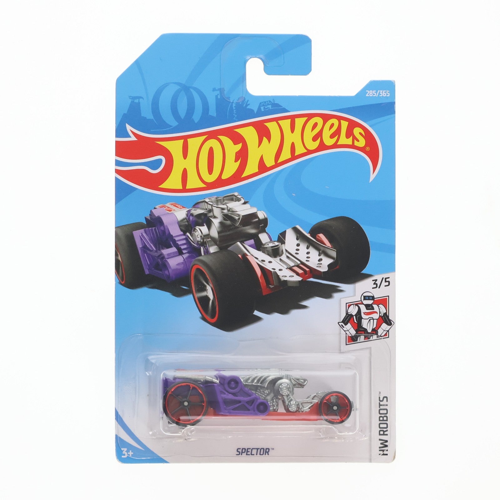 【中古即納】[MDL] Hot Wheels(ホットウィール) HW ROBOTS 1/64 SPECTOR(シルバー×レッド×パープル) 完成品 ミニカー(FJX29-D7C3) マテル(20220328)