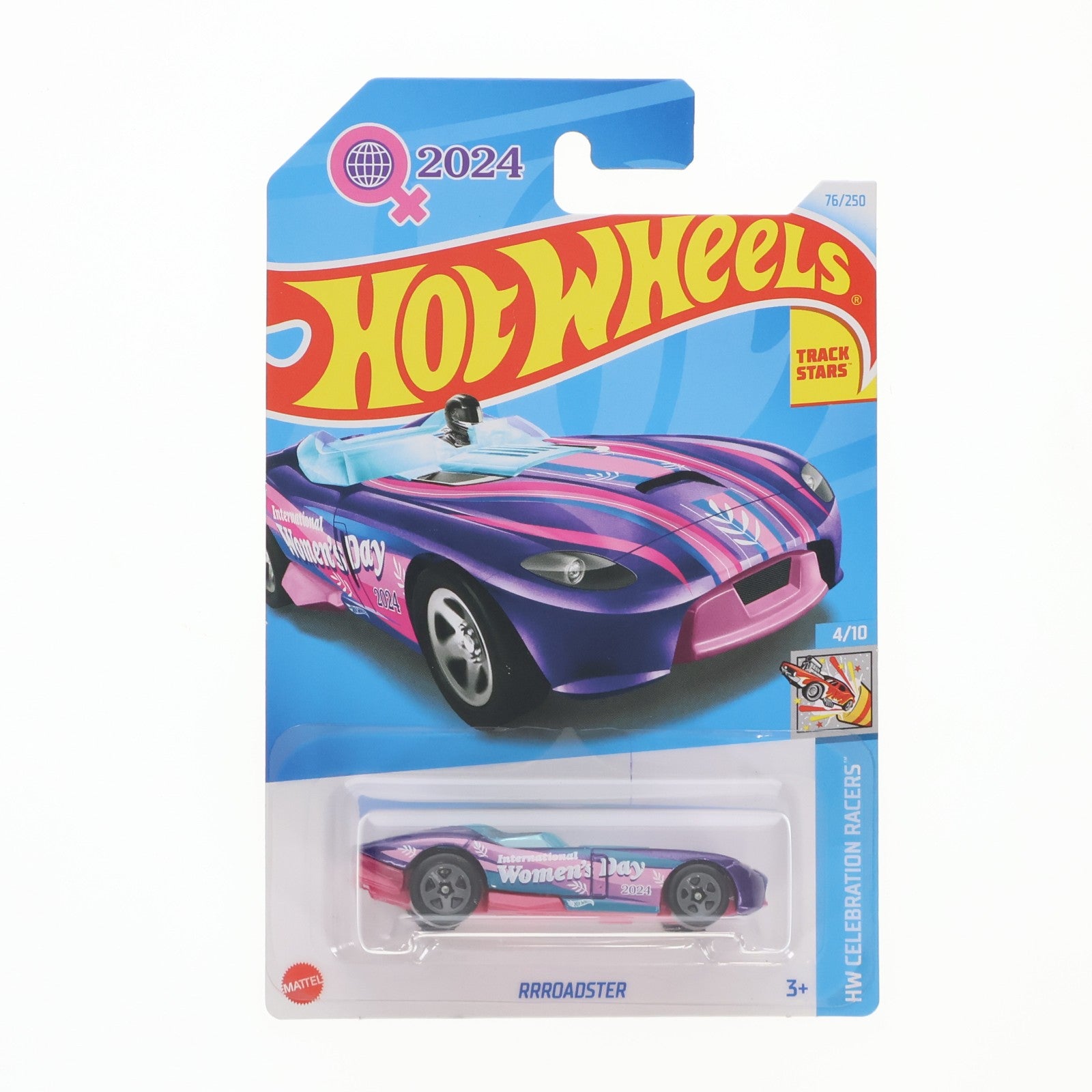 【中古即納】[MDL] Hot Wheels(ホットウィール) HW CELEBRATION RACER 1/64 RRROADSTER(パープル×ピンク) 完成品 ミニカー(HRY98) マテル(20220328)