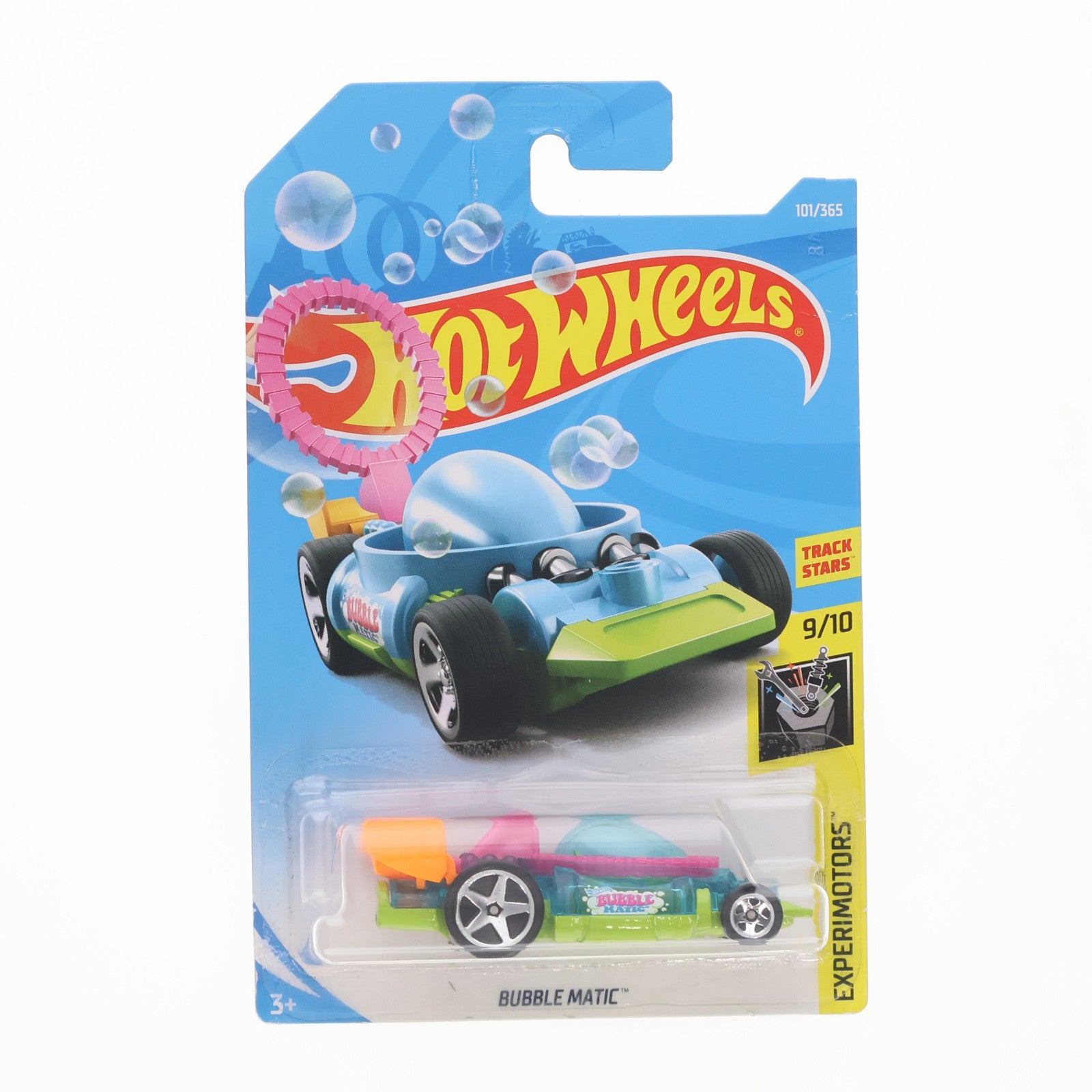 【中古即納】[MDL] Hot Wheels(ホットウィール) EXPERIMOTORS 1/64 BUBBLE MATIC(クリアブルー×パープル×グリーン) 完成品 ミニカー(FJV75) マテル(20220328)