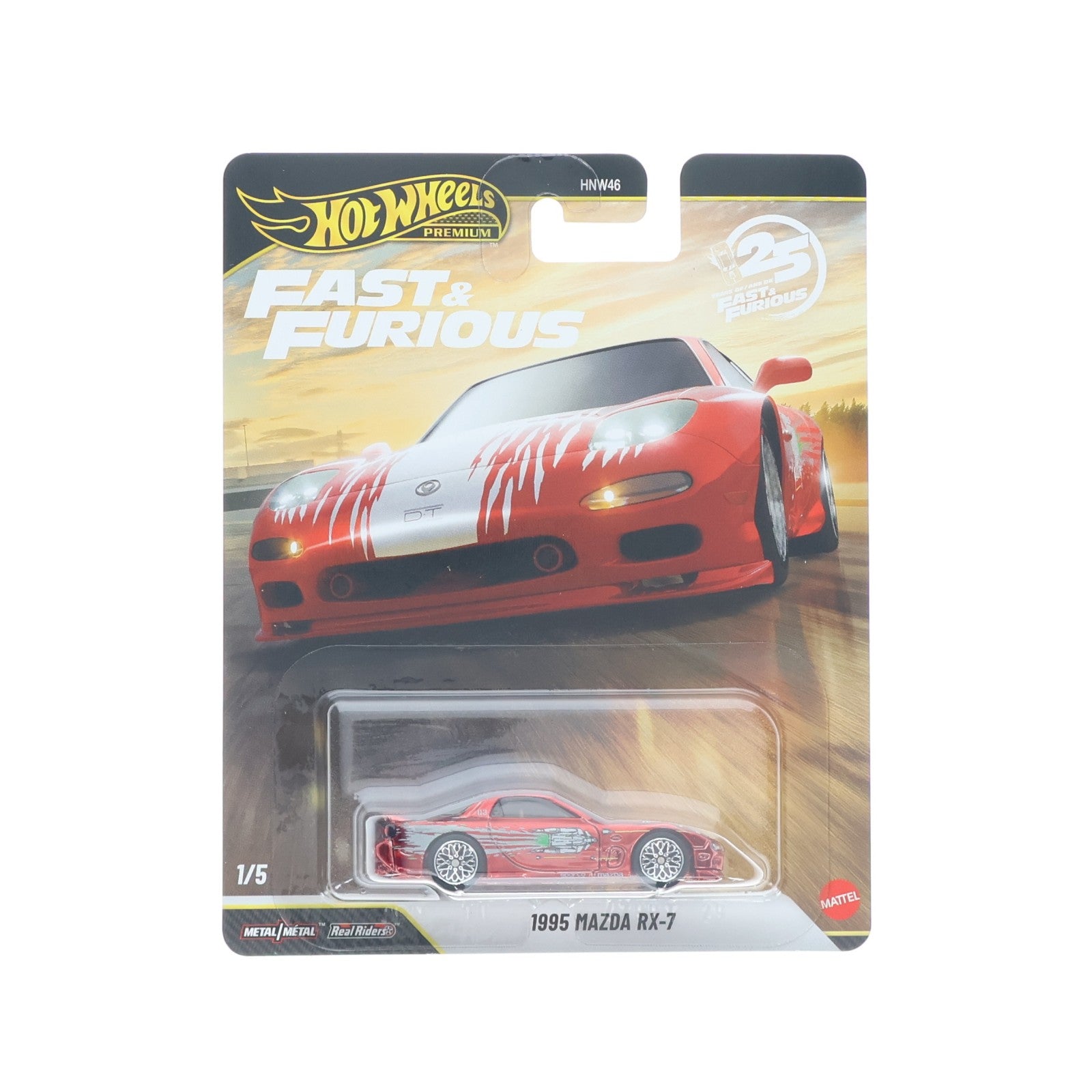 【中古即納】[MDL] Hot Wheels(ホットウィール) ワイルド・スピード プレミアム 1/64 1995 マツダ RX-7 完成品 ミニカー(JHW71) マテル(20260530)