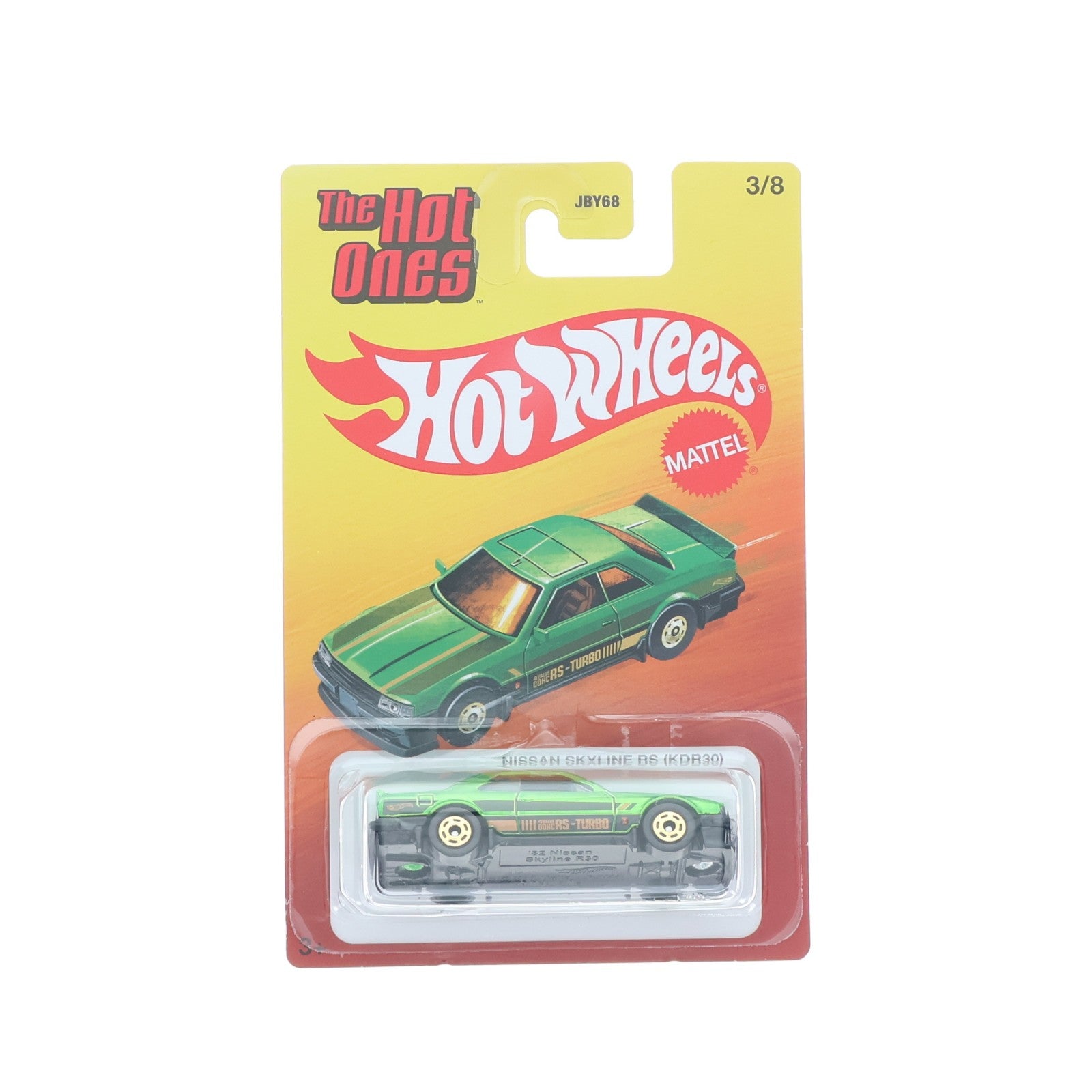 【中古即納】[MDL] Hot Wheels(ホットウィール) The Hot ones 1/64 NISSAN SKYLINE RS KDR30(グリーン×ブラック) 完成品 ミニカー(JKX42) マテル(20220328)