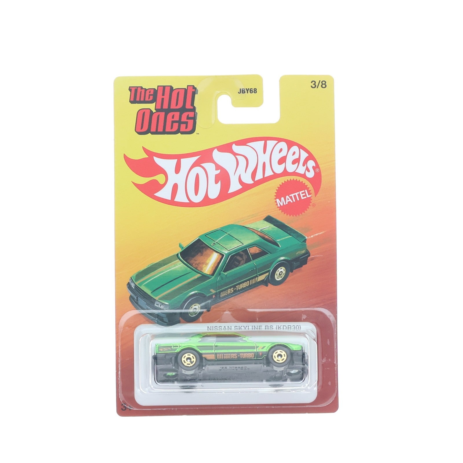 【中古即納】[MDL] Hot Wheels(ホットウィール) The Hot ones 1/64 NISSAN SKYLINE RS KDR30(グリーン×ブラック) 完成品 ミニカー(JKX42) マテル(20220328)