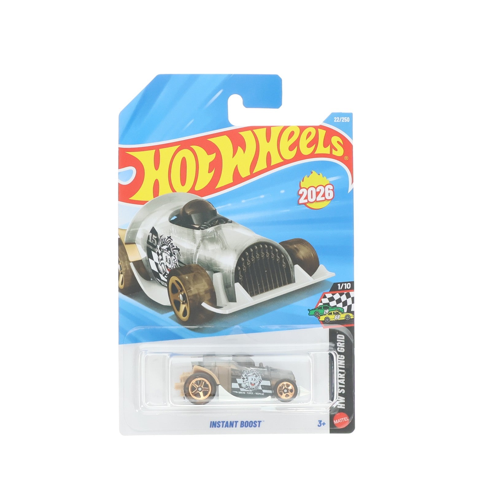 【中古即納】[MDL] Hot Wheels(ホットウィール) HW STARTING GRID 1/64 INSTANT BOOST #15(ゴールド) 完成品 ミニカー(JJK73) マテル(20220328)