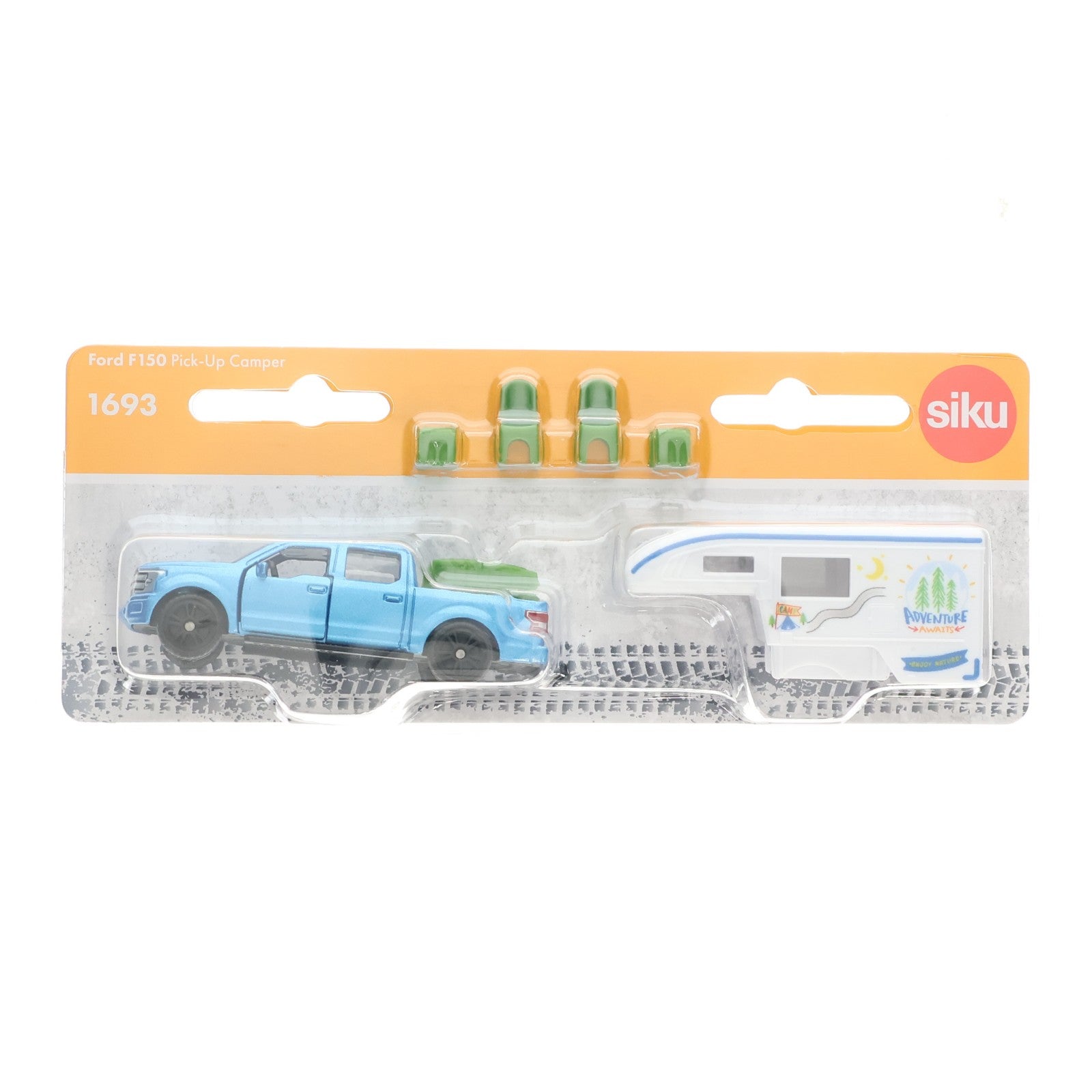 【中古即納】[MDL] Ford(フォード) F150 Pick-Up Camper(ライトブルー×ホワイト) 完成品 ミニカー(SK1693) Siku(ジク)(20210716)