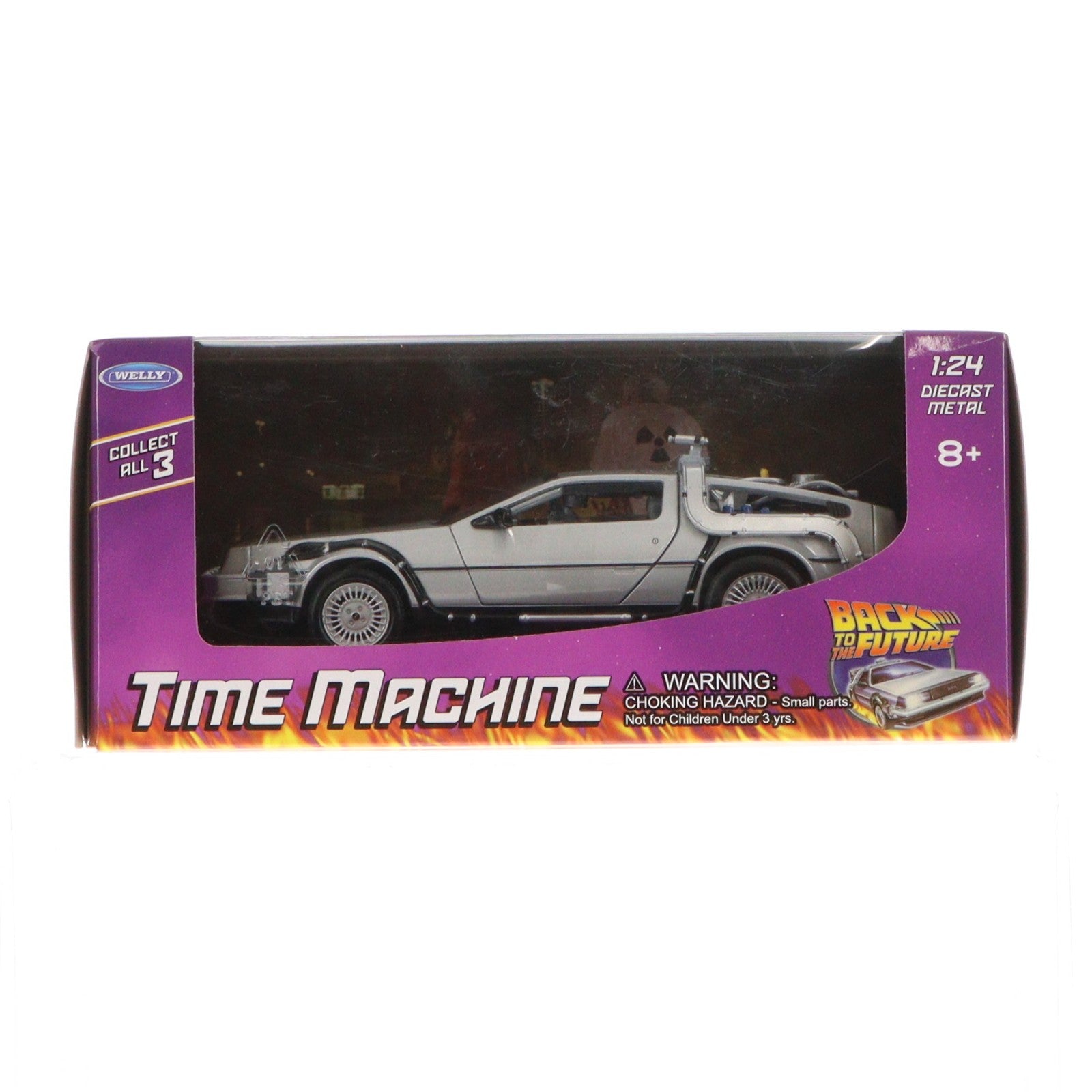 【中古即納】[MDL] 1/24 デロリアン・タイムマシン バック・トゥ・ザ・フューチャー Part I 完成品 ミニカー(22443W)(海外流通版) WELLY(ウィリー)(20180531)