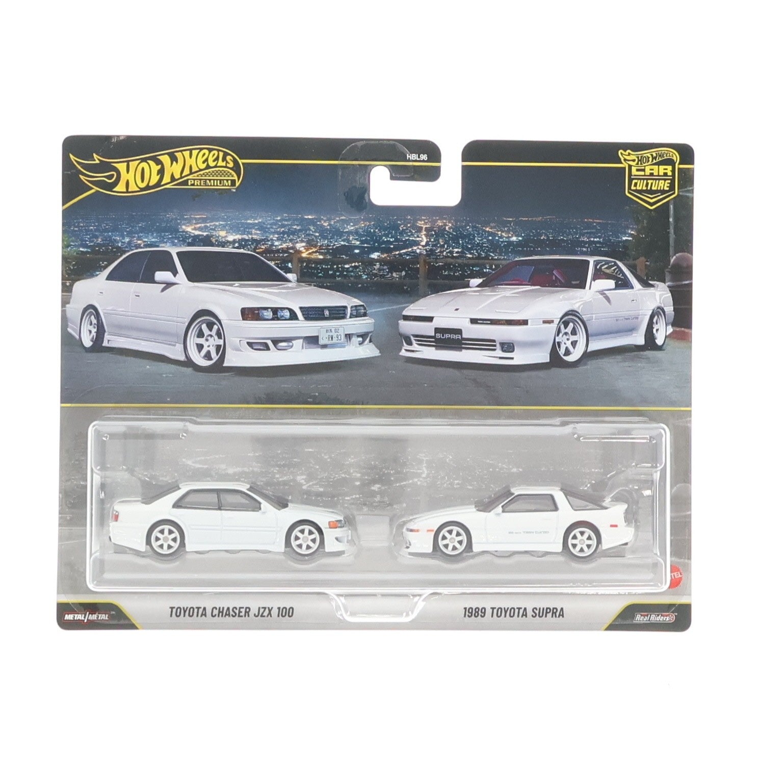 【中古即納】[MDL] Hot Wheels PREMIUM CAR CULTURE(ホットウィール プレミアム カーカルチャー) 2パック 1/64 トヨタ チェイサー JZX 100/1989 トヨタ スープラ 完成品 ミニカー(JHW57-9866) マテル(20260808)