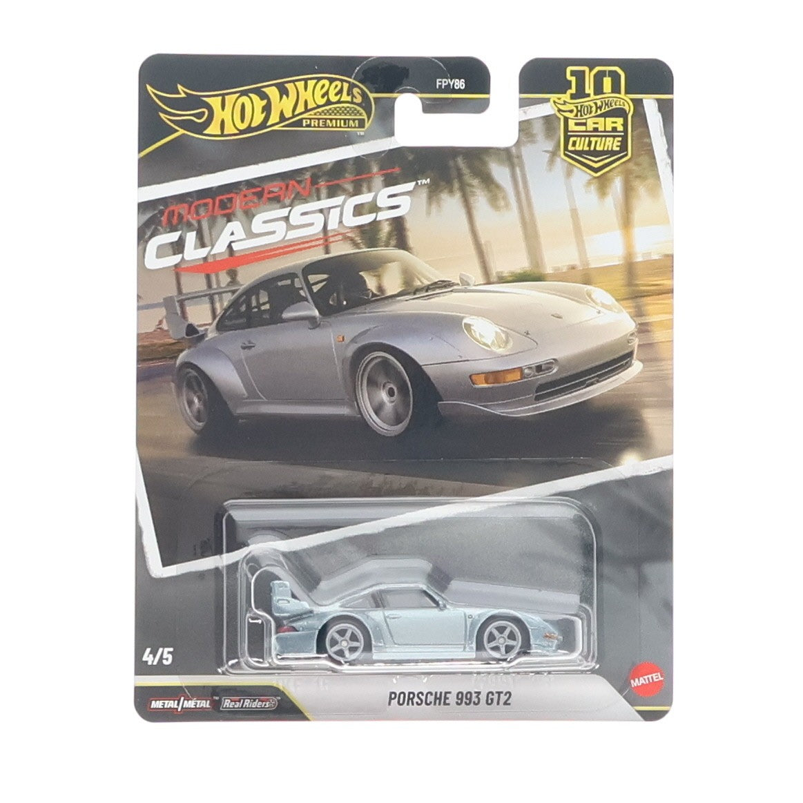 【中古即納】[MDL] Hot Wheels PREMIUM CAR CULTURE(ホットウィール プレミアム カーカルチャー) モダン・クラシックス 1/64 ポルシェ 993 GT2 完成品 ミニカー(JKF16-9866) マテル(20260808)