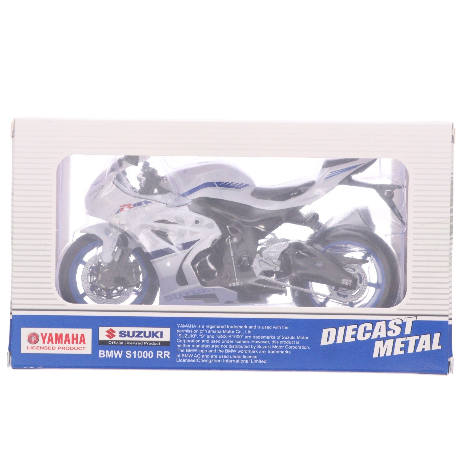 【中古即納】[MDL] 1/12 SUZUKI GSX-R1000(ホワイト×ブルー) METAL SPEED ZONE ミニカー プライズ ピーナッツクラブ(19991231)