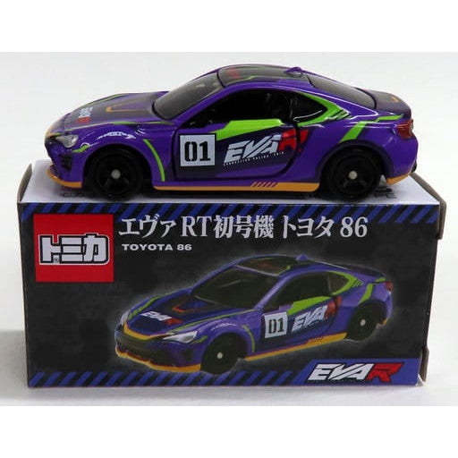 【中古即納】[MDL] トミカ 1/60 エヴァ RT初号機 トヨタ 86 #01(パープル×ライトグリーン×オレンジ) 完成品 ミニカー タカラトミーアーツ(19991231)