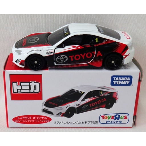 【中古即納】[MDL] トミカ トイザらスオリジナル 1/60 86レーシングシリーズ トヨタ86 #1(ホワイト×ブラック×レッド) 完成品 ミニカー タカラトミー(19991231)