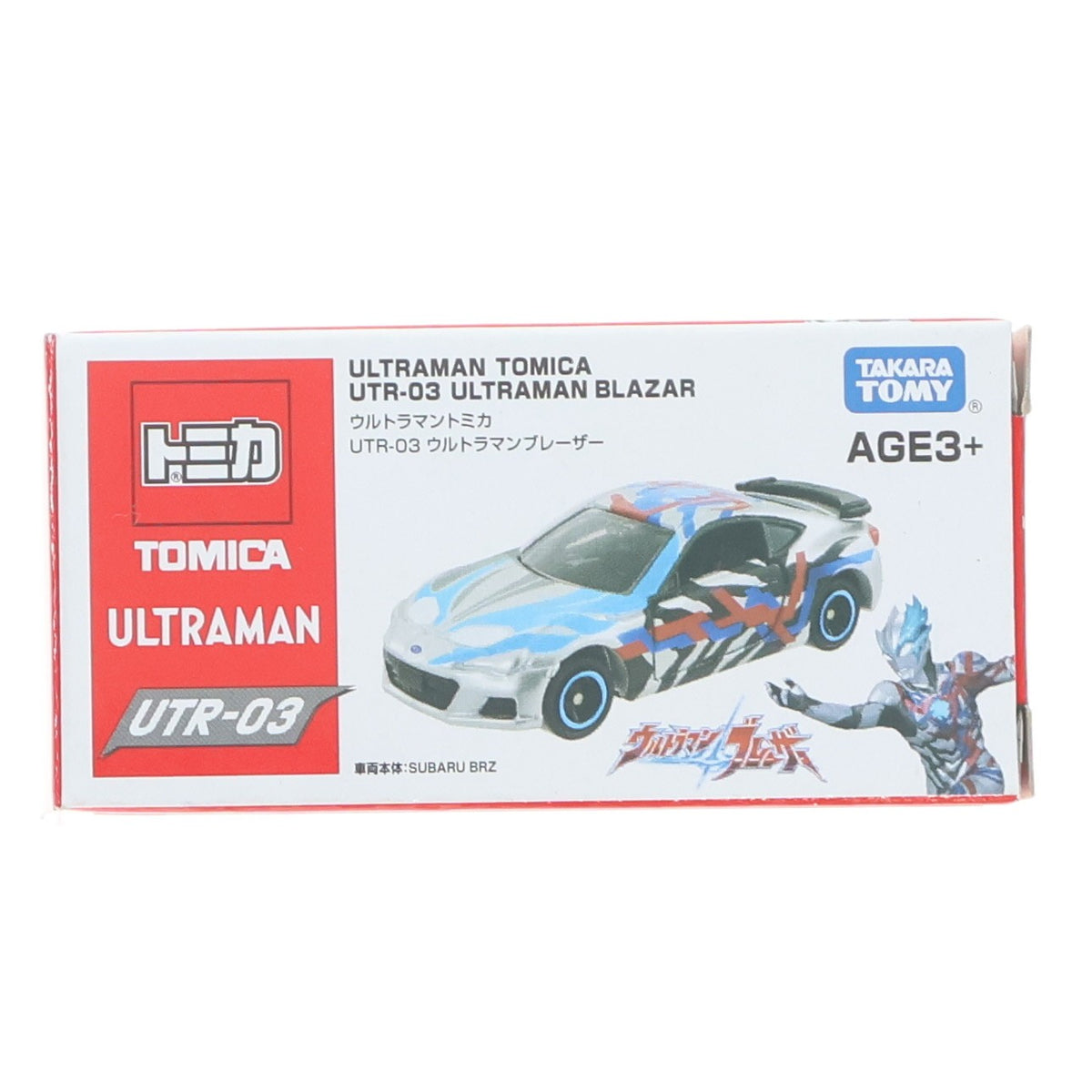 【中古即納】[MDL] アジア限定 ウルトラマントミカ 1/60 UTR-03 ウルトラマンブレーザー SUBARU BRZ(シルバー×レッド×ブルー) 完成品 ミニカー タカラトミー(19991231)