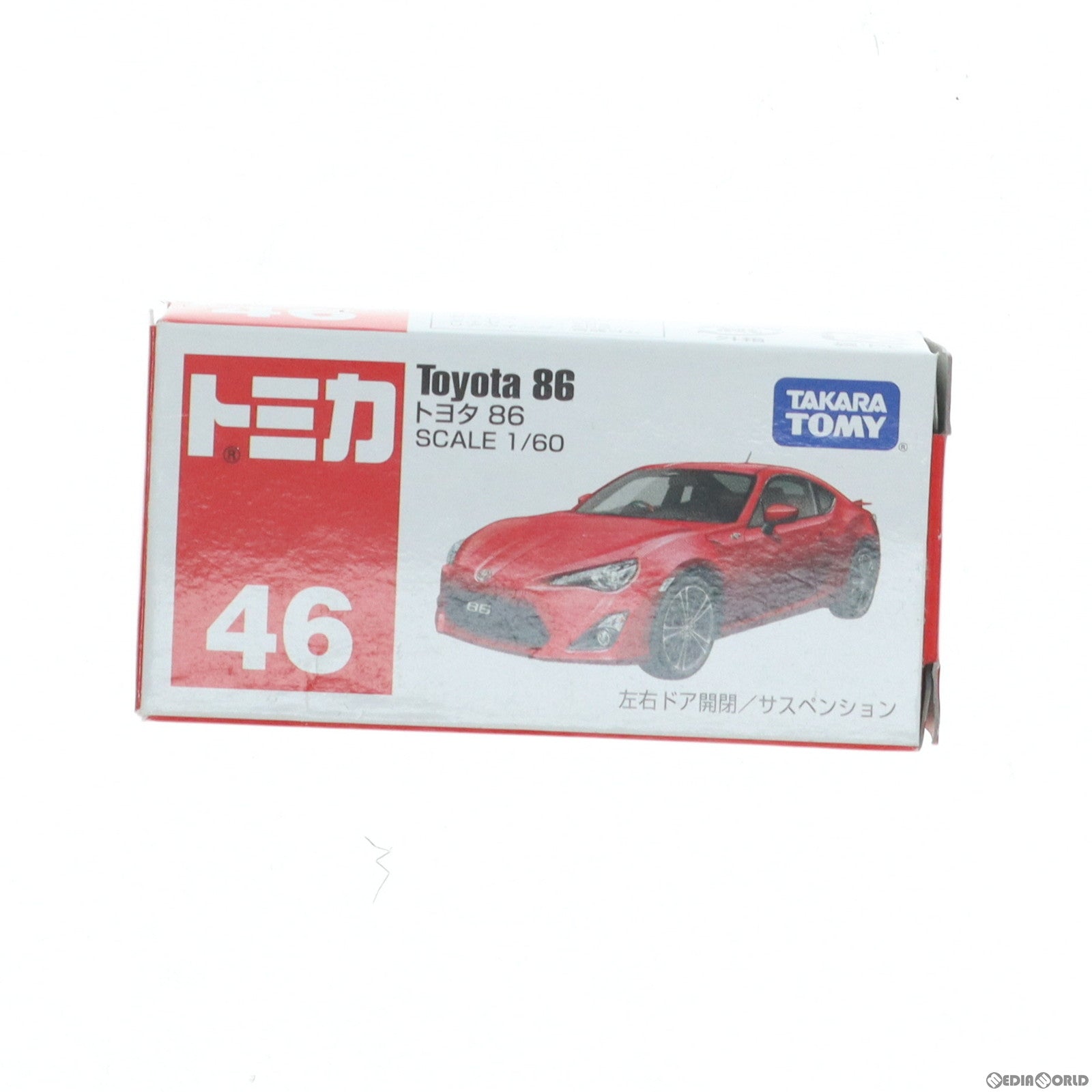 【中古即納】[MDL] トミカ No.46 1/60 トヨタ86(レッド/赤箱/中国製) 完成品 ミニカー タカラトミー(20120615)