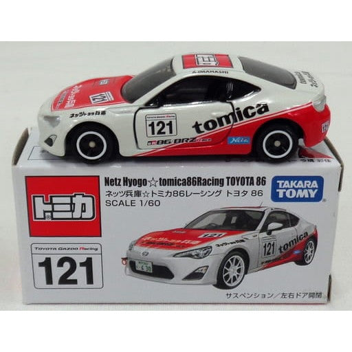 【中古即納】[MDL] トミカ 1/60 ネッツ兵庫☆トミカ86レーシング トヨタ 86 #121(ホワイト×レッド) 完成品 ミニカー タカラトミー(19991231)