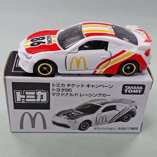【中古即納】[MDL] トミカ 1/60 トヨタ 86 マクドナルド レーシングカー(ホワイト×レッド) 2017年 トミカチケットキャンペーン品 完成品 ミニカー タカラトミー(19991231)