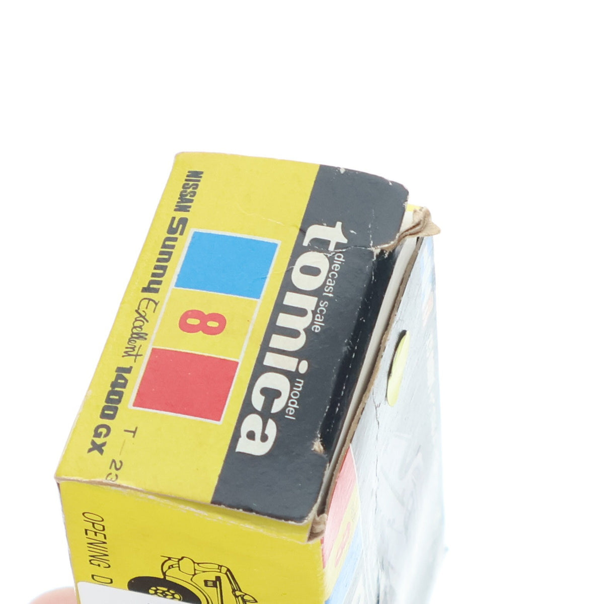 【中古即納】[MDL] トミカ No.8 1/59 ニッサン サニー エクセレント 1400 GX(ブルー/黒箱/日本製) 完成品 ミニカー トミー(19991231)