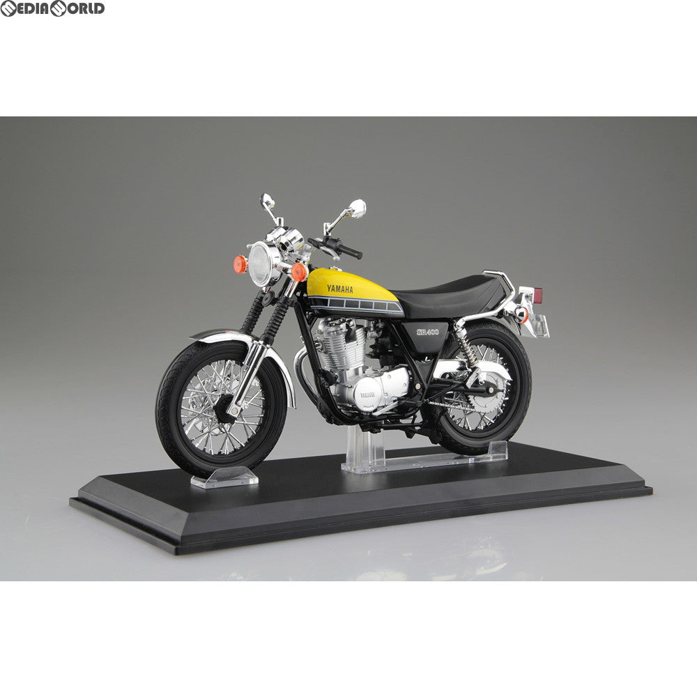 【中古即納】[MDL] 1/12 完成品バイクシリーズ YAMAHA SR400 ライトレディッシュイエローソリッド ミニカー スカイネット(アオシマ)(20190426)