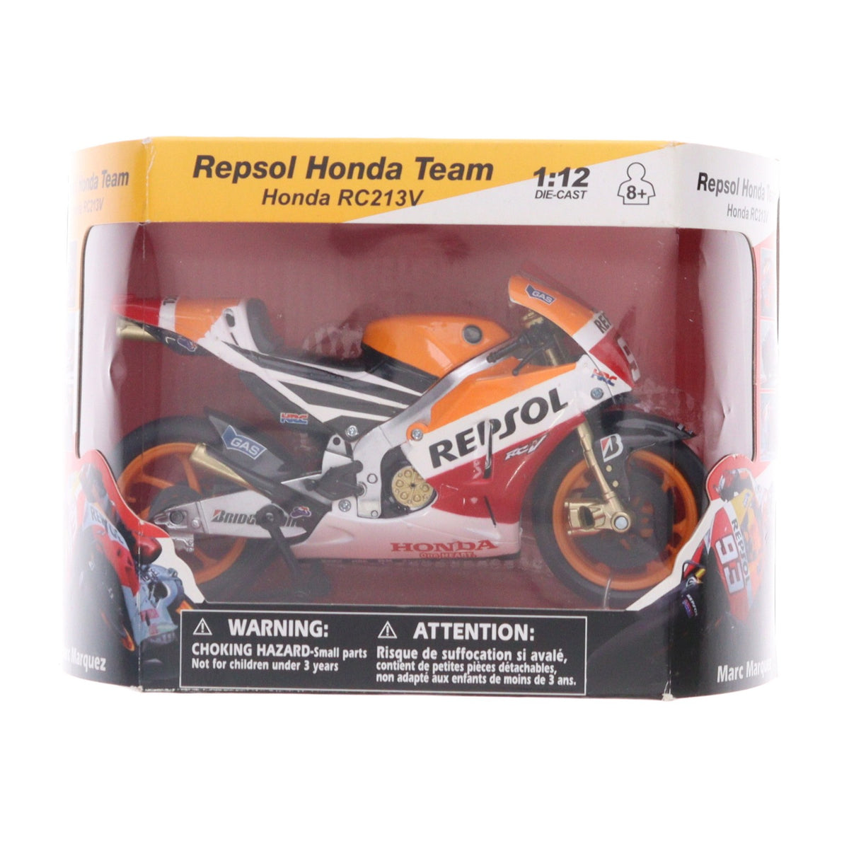 【中古即納】[MDL] 1/12 2014 Repsol Honda Team RC213V MARK MARQUEZ #93(ホワイト×オレンジ×レッド) ミニカー アオシマ(20141207)