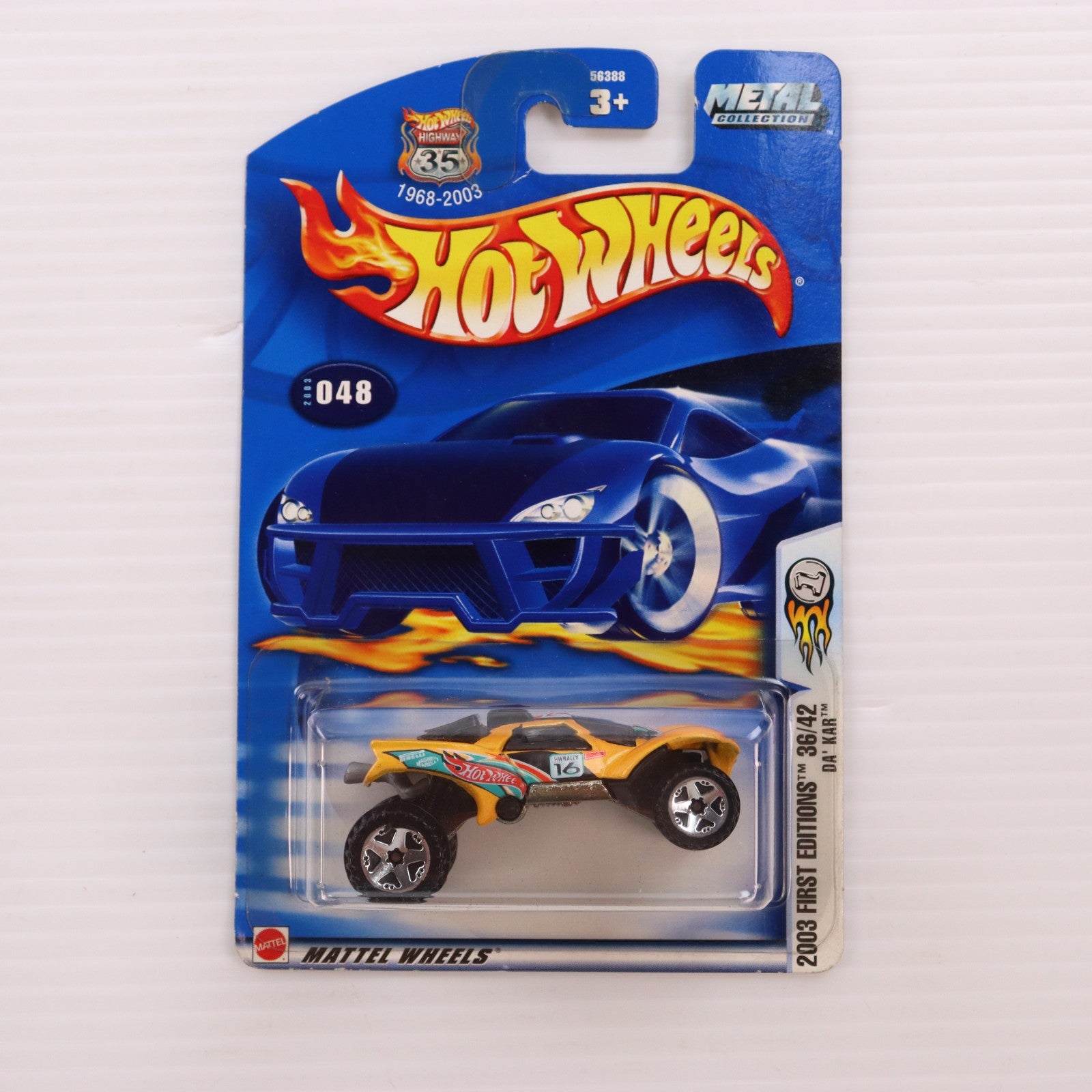 【中古即納】[MDL] Hot Wheels(ホットウィール) 2003 FIRST EDITIONS 1/64 DA KAR #16(イエロー×グリーン×ブラック) 完成品 ミニカー(56368-0711) マテル(20031231)