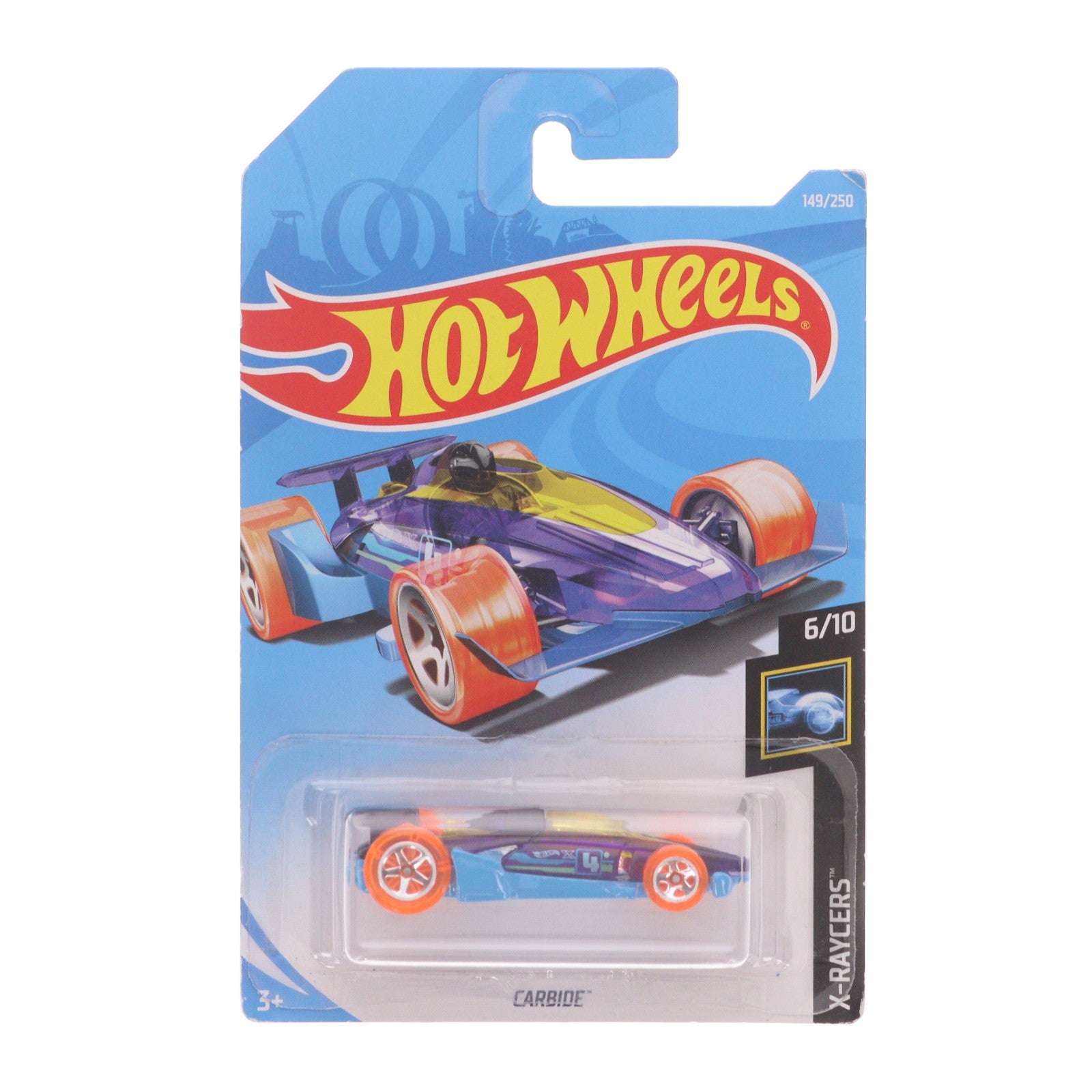 【中古即納】[MDL] Hot Wheels(ホットウィール) X-RAYCERS 1/64 CARBIDE(パープル×ブルー×オレンジ) 完成品 ミニカー(FYD67) マテル(20220328)