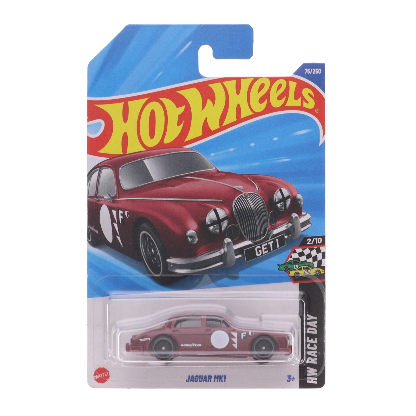【中古即納】[MDL] Hot Wheels(ホットウィール) HW RACE CAR 1/64 JAGUAR MK1(レッド×ホワイト) 完成品 ミニカー(HYX19) マテル(20220328)