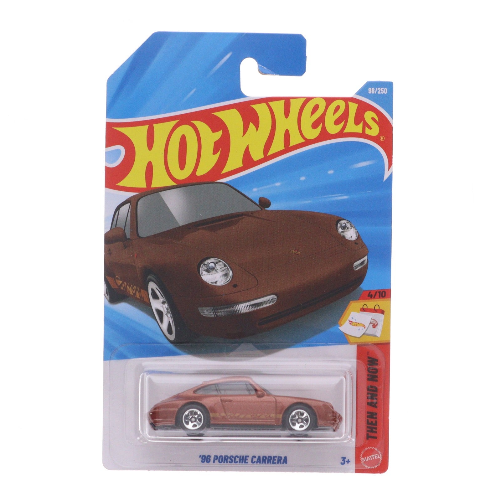 【中古即納】[MDL] Hot Wheels(ホットウィール) THEN AND NOW 1/64 '96 PORSCHE CARRERA(ブラウン) 完成品 ミニカー(JJJ59) マテル(20220328)