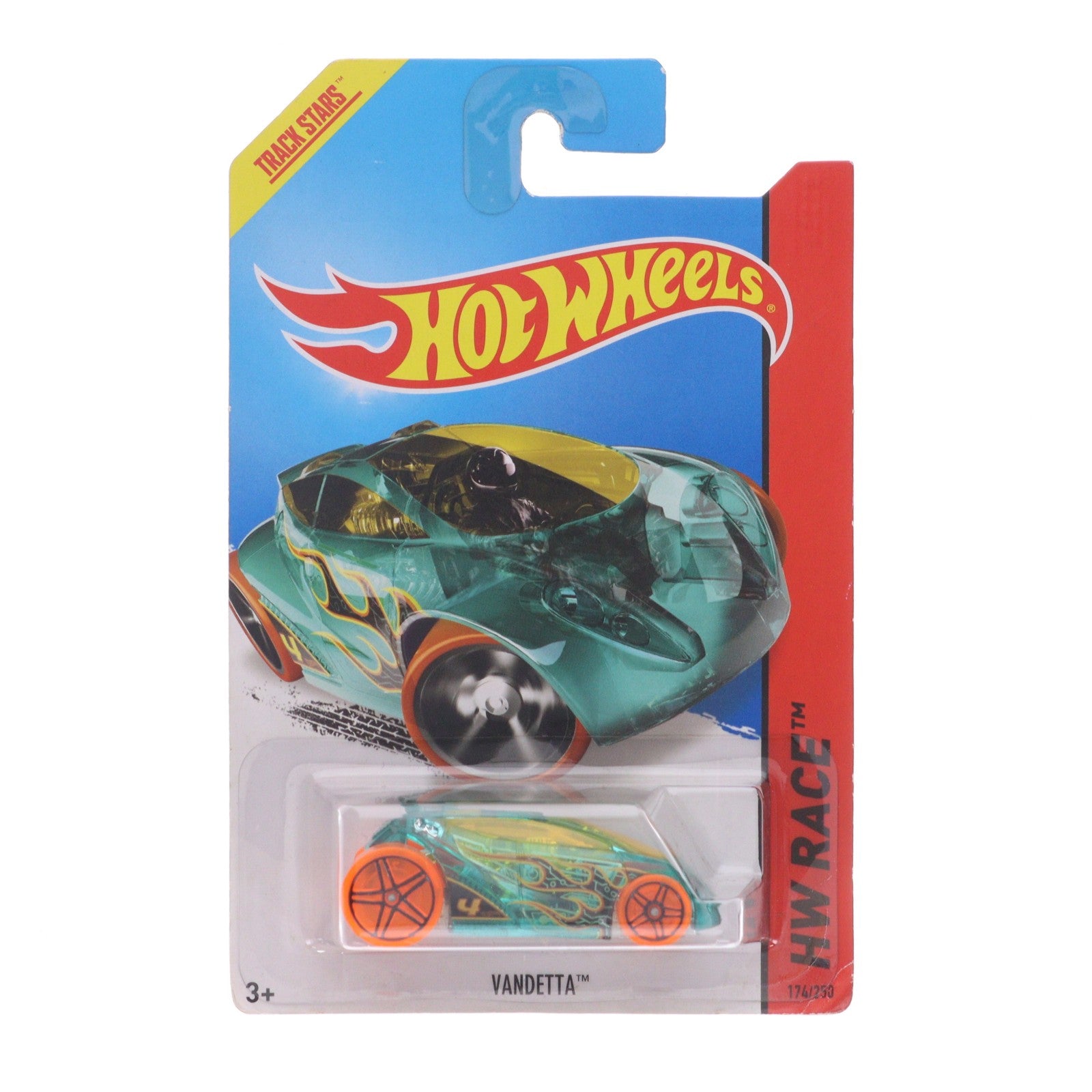 【中古即納】[MDL] Hot Wheels(ホットウィール) HW RACE 1/64 VANDETTA(クリアグリーン) 完成品 ミニカー(BFG69-07B3) マテル(20140208)