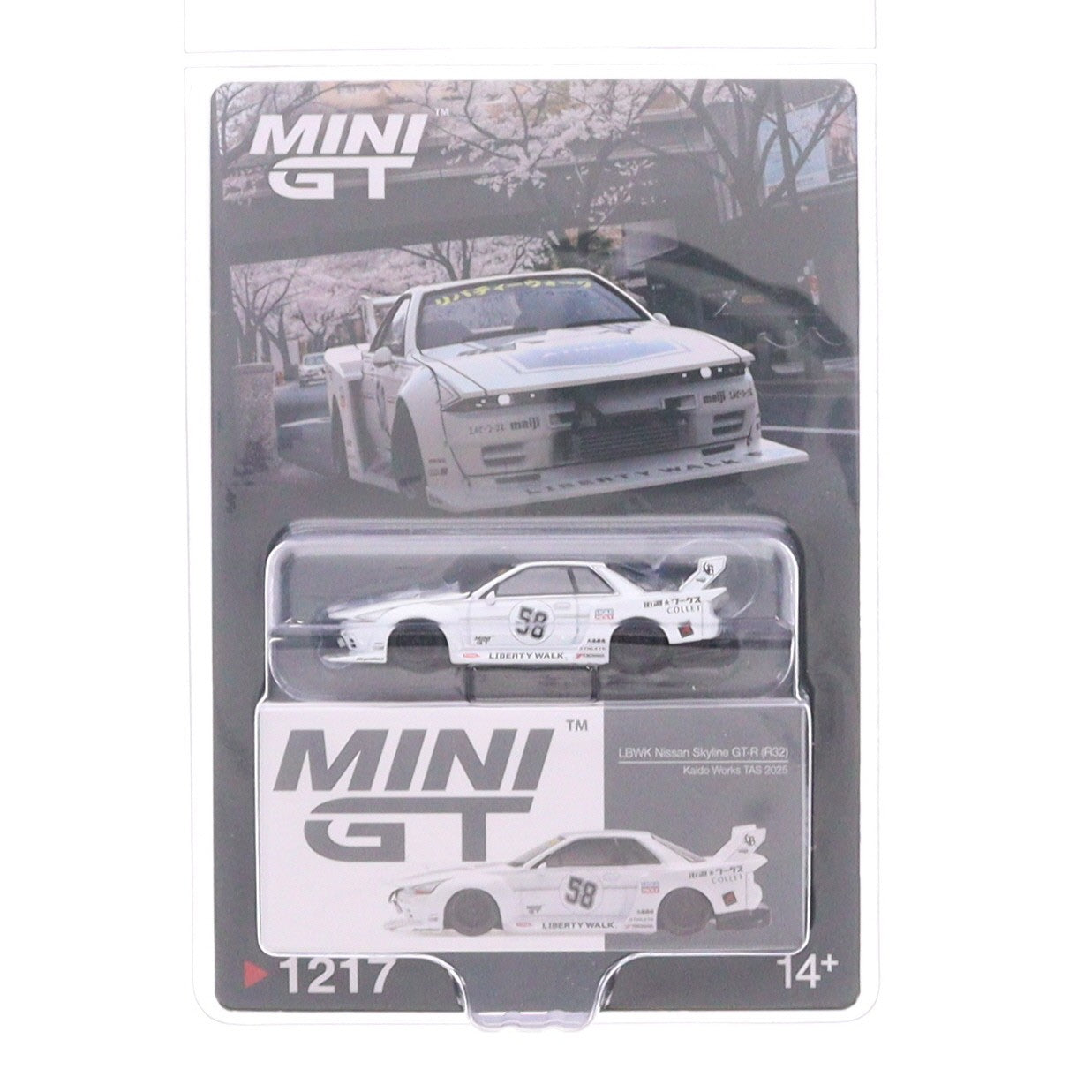 【中古即納】[MDL] ミニGTシリーズ 1/64 LBWK Nissan スカイライン GT-R32 Kaido Works 東京オートサロン 2025(右ハンドル) 完成品 ミニカー(MGT01217-BL) TSM(トゥルースケールミニチュアズ)(20260807)