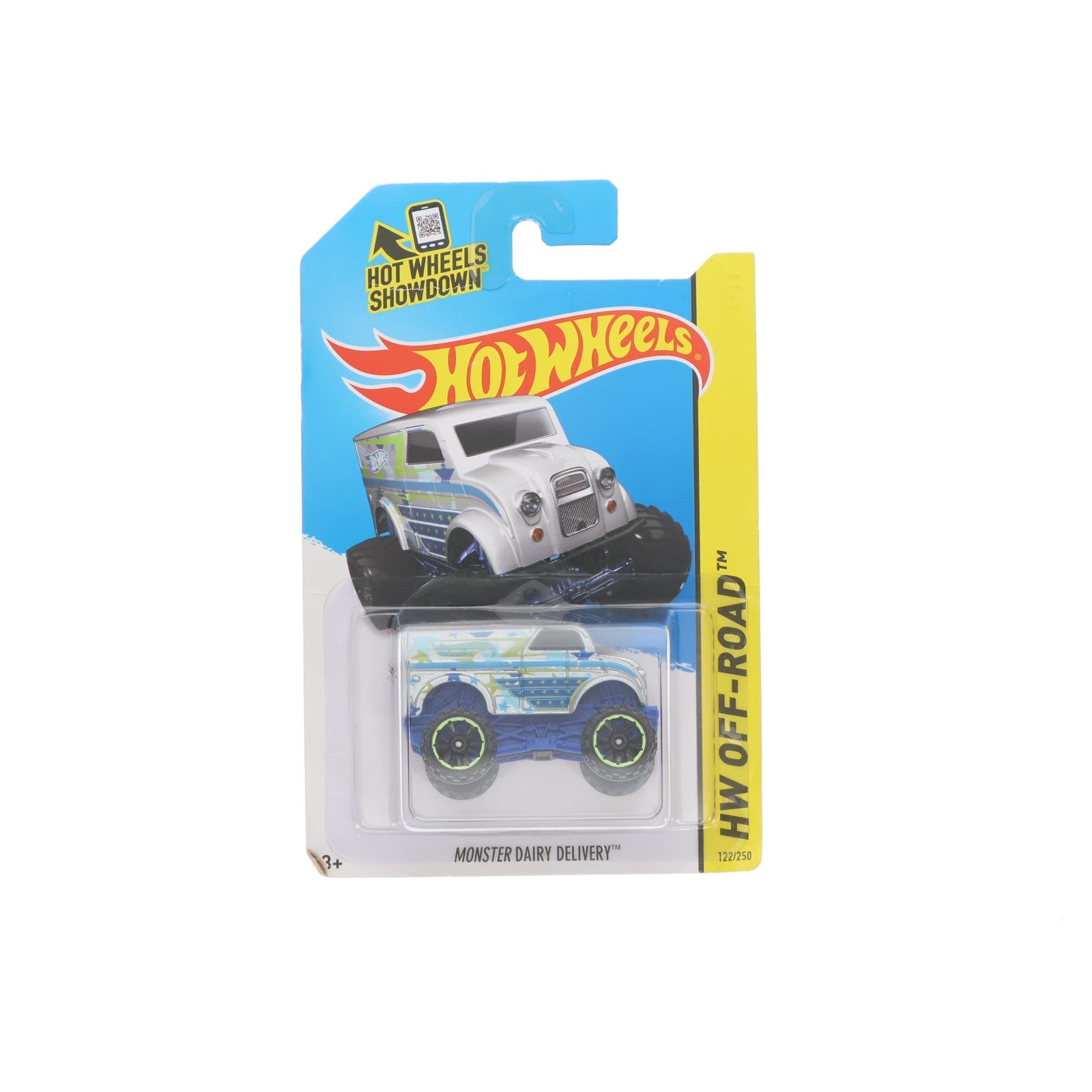 【中古即納】[MDL] Hot Wheels(ホットウィール) HW OFF-ROAD 1/64 MONSTER DAIRY DELIVERY(モンスターデイリーデリバリー)(シルバー×ブルー×グリーン) 完成品 ミニカー(BFG36-07B3) マテル(20140909)