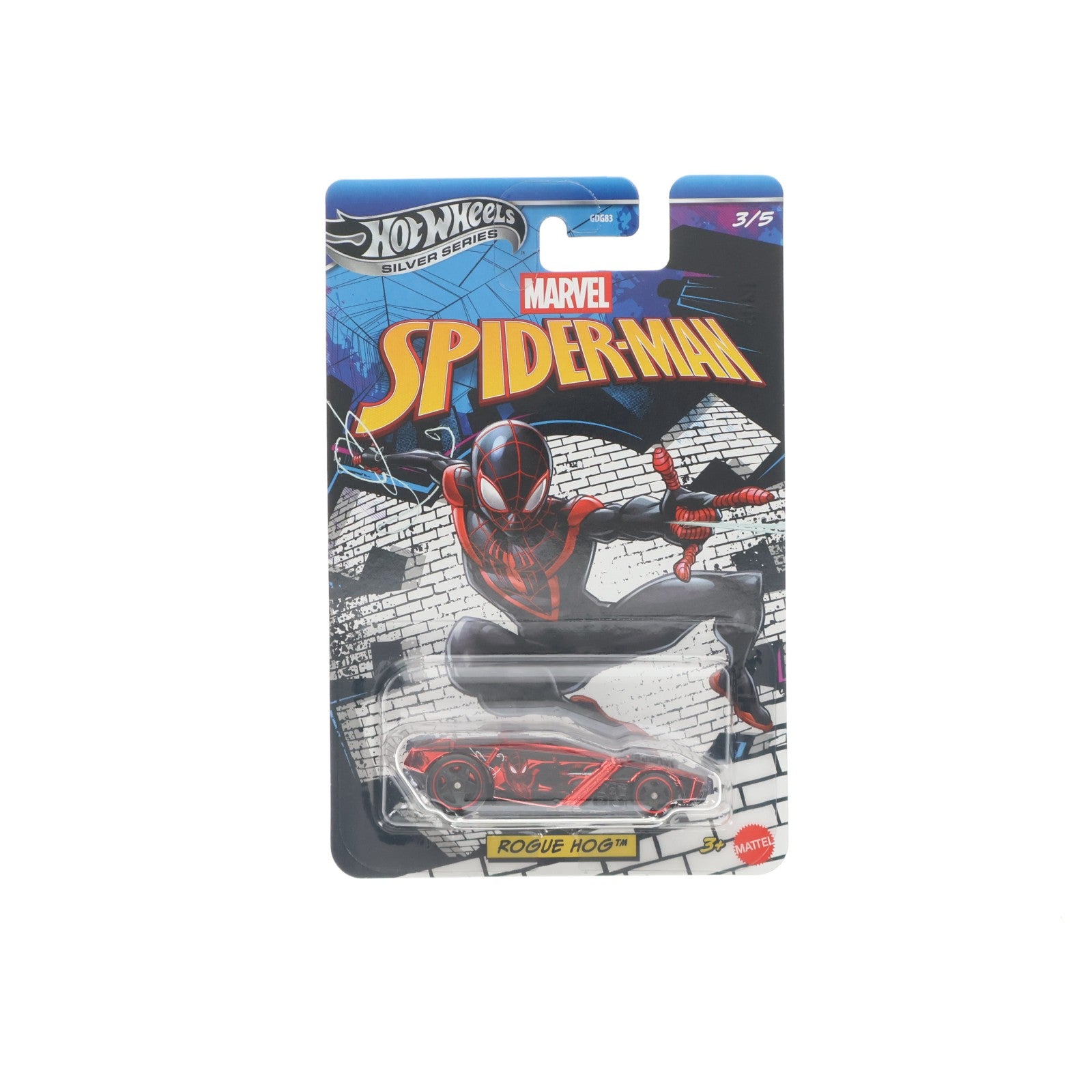 【中古即納】[MDL] Hot Wheels(ホットウィール) エンターテイメントテーマ スパイダーマン 1/64 ローグ・ホグ 完成品 ミニカー(JKX27) マテル(20260314)