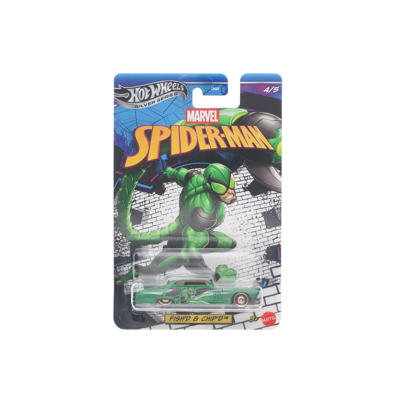【中古即納】[MDL] Hot Wheels(ホットウィール) エンターテイメントテーマ スパイダーマン 1/64 フィッシュド・アンド・チップド 完成品 ミニカー(JKX28) マテル(20260314)