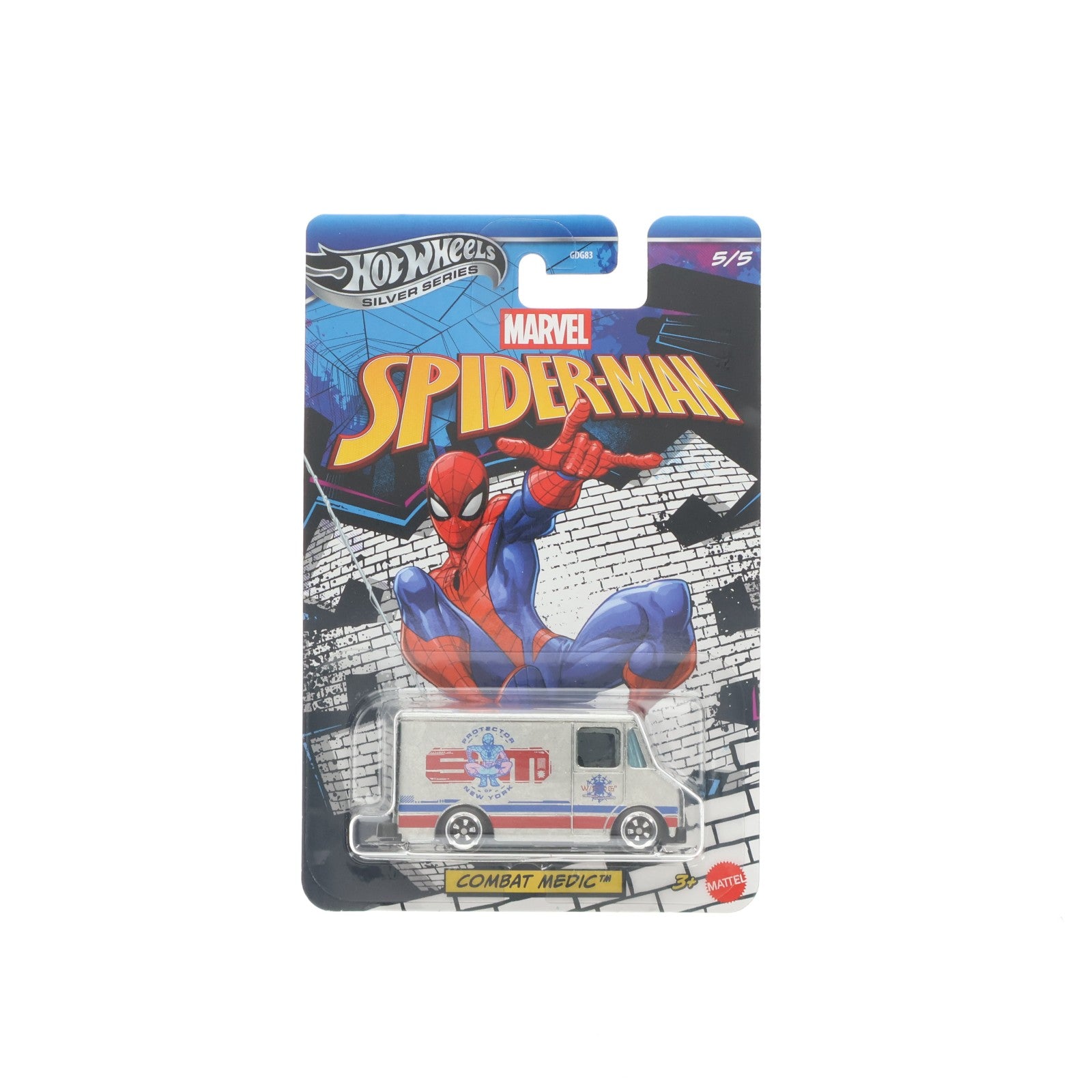 【中古即納】[MDL] Hot Wheels(ホットウィール) エンターテイメントテーマ スパイダーマン 1/64 コンバット・メディック 完成品 ミニカー(JKX29) マテル(20260314)