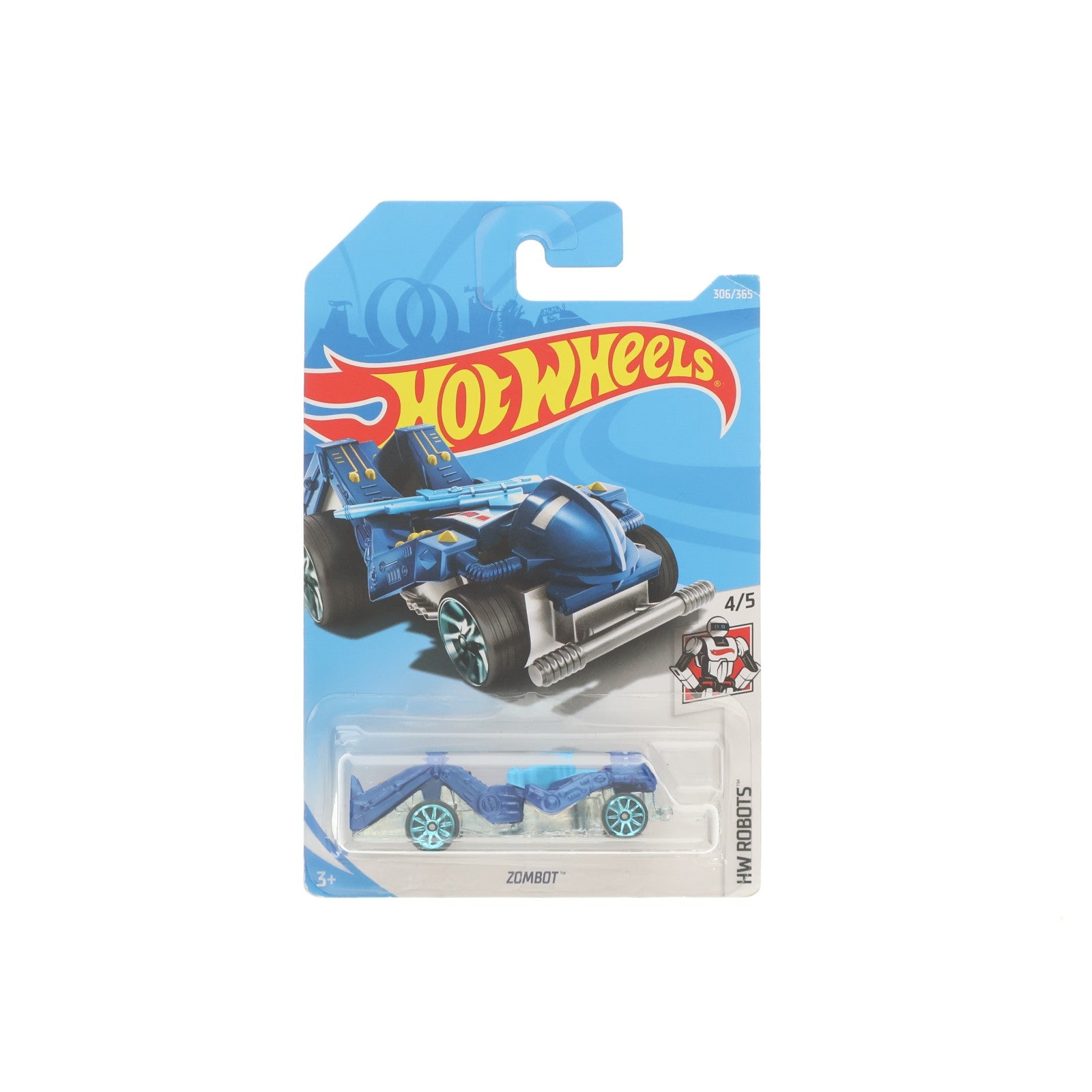 【中古即納】[MDL] Hot Wheels(ホットウィール) HW ROBOTS 1/64 ZOMBOT(ブルー×シルバー) 完成品 ミニカー(FJX30) マテル(20181110)