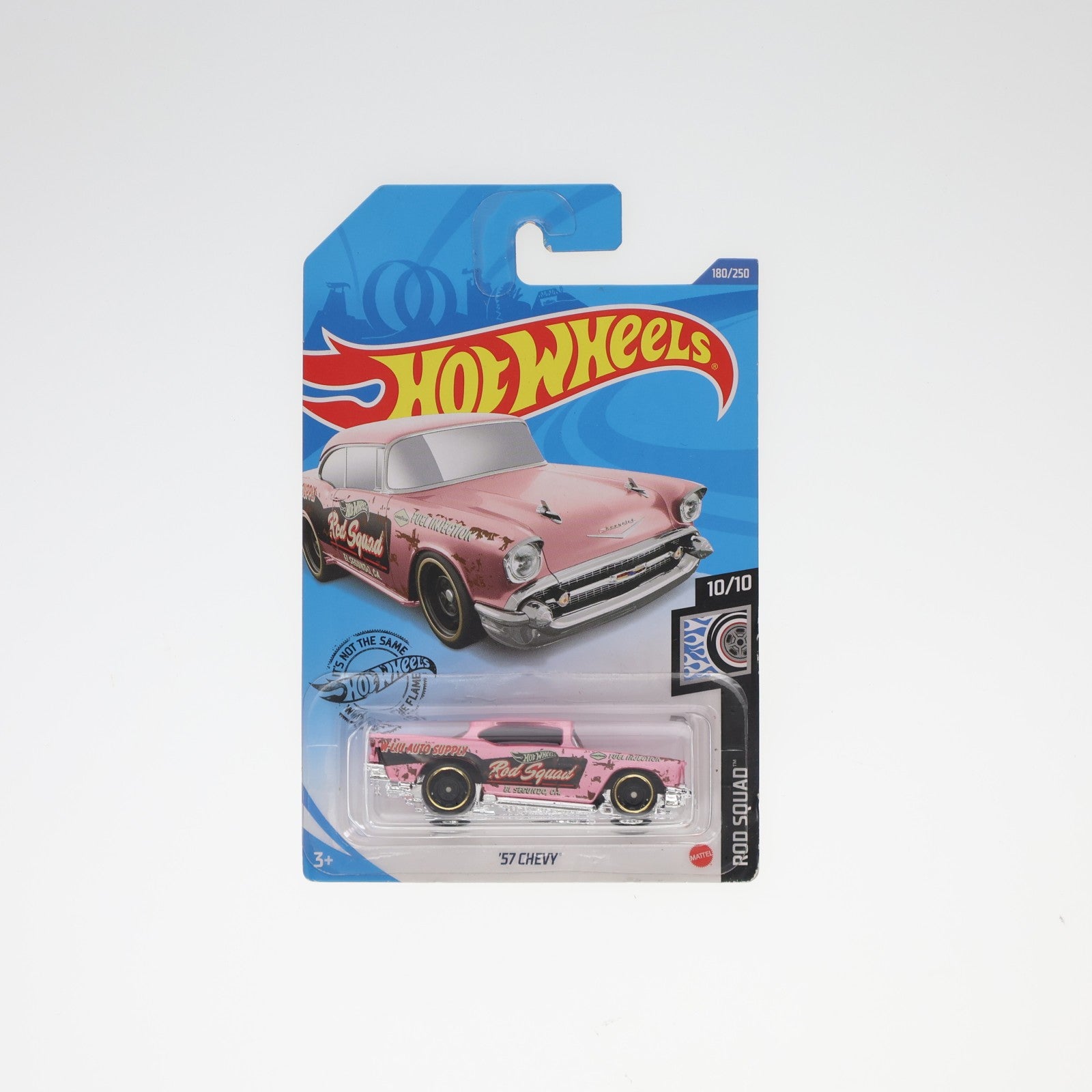 【中古即納】[MDL] Hot Wheels(ホットウィール) ROD SQUAD 1/64 '57 CHEVY(ピンク) 完成品 ミニカー(GHD26) マテル(20201231)
