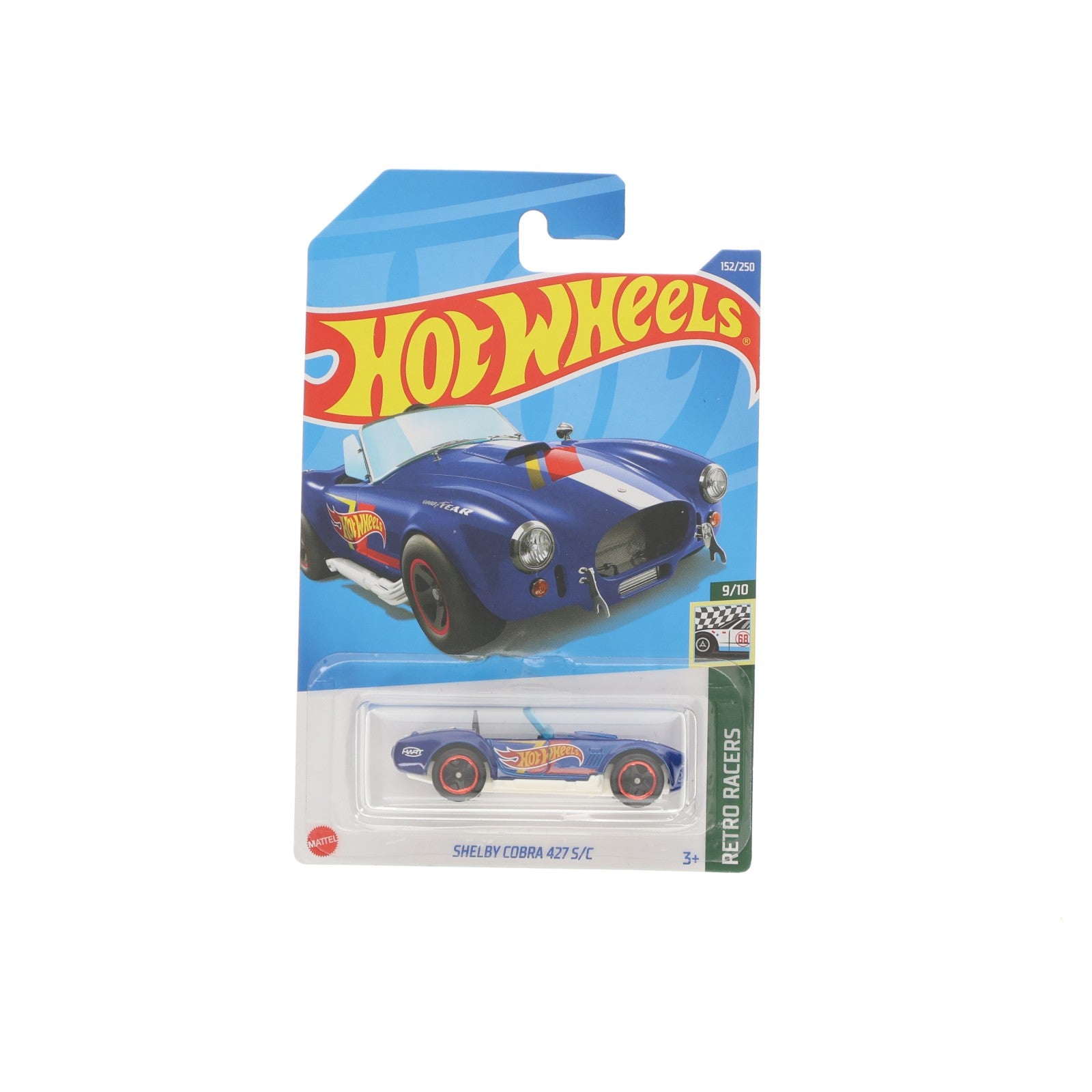 【中古即納】[MDL] Hot Wheels(ホットウィール) RETRO RACERS 1/64 SHELBY COBRA 427 S/C(ブルー×レッド) 完成品 ミニカー(HCV65-M7C5) マテル(20221231)