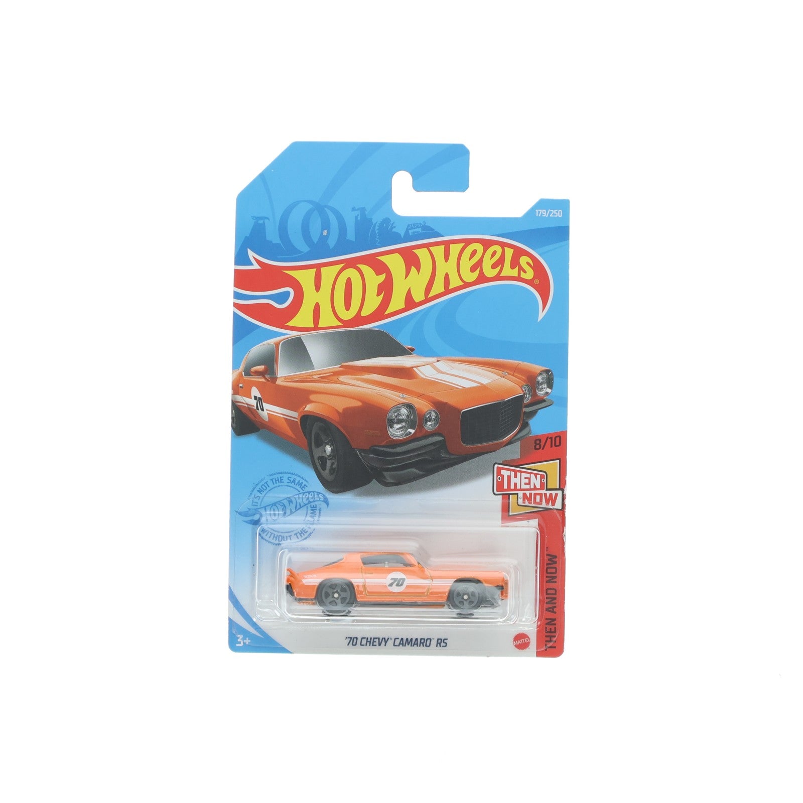 【中古即納】[MDL] Hot Wheels(ホットウィール) THEN AND NOW 1/64 '70 CHEVY CAMARO RS #70(オレンジ×ホワイト) 完成品 ミニカー(GTB37-M7C5) マテル(20211231)