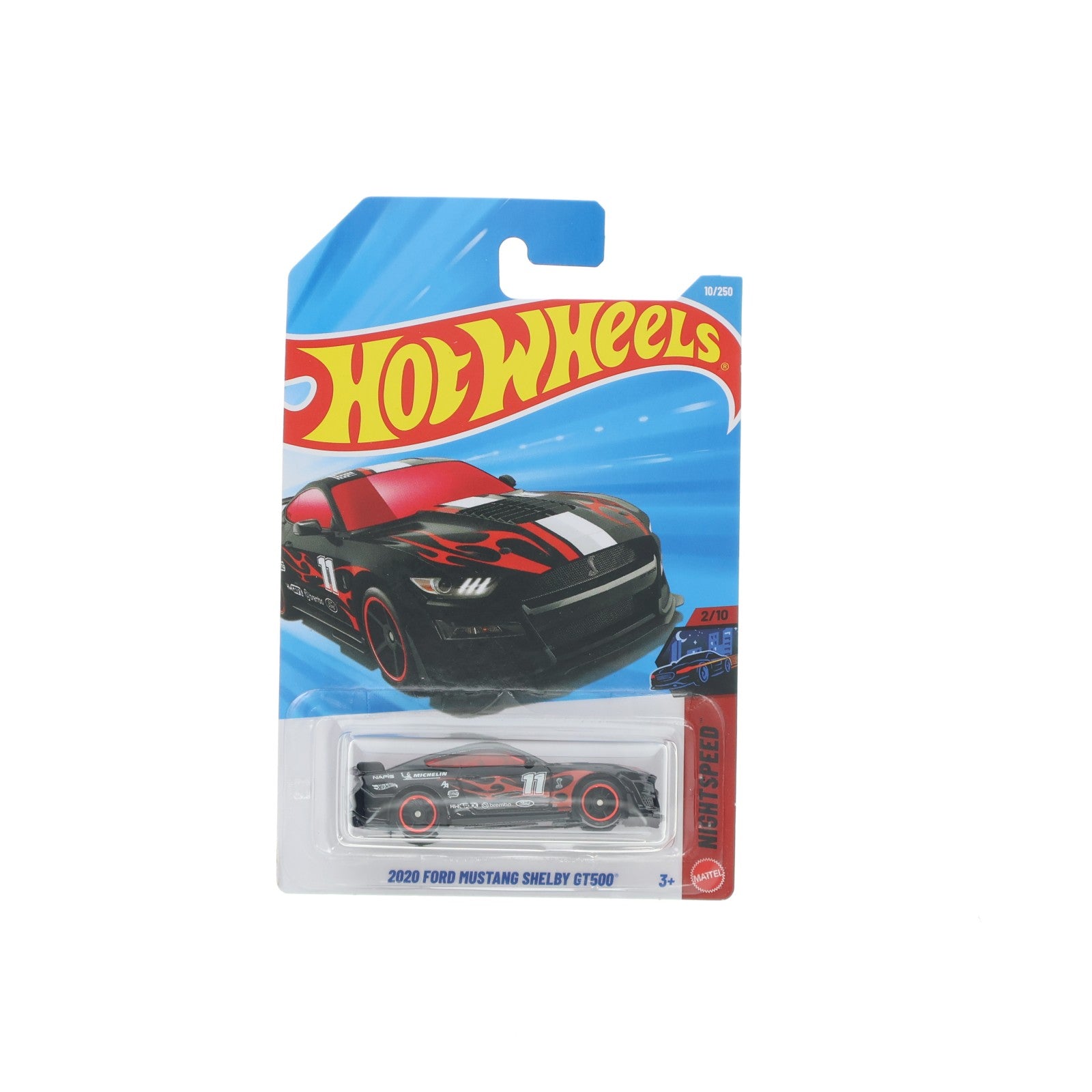 【中古即納】[MDL] Hot Wheels(ホットウィール) NIGHTSPEED 1/64 2020 FORD MUSTANG SHELBY GT500(ブラック) 完成品 ミニカー(JJK68) マテル(20260331)