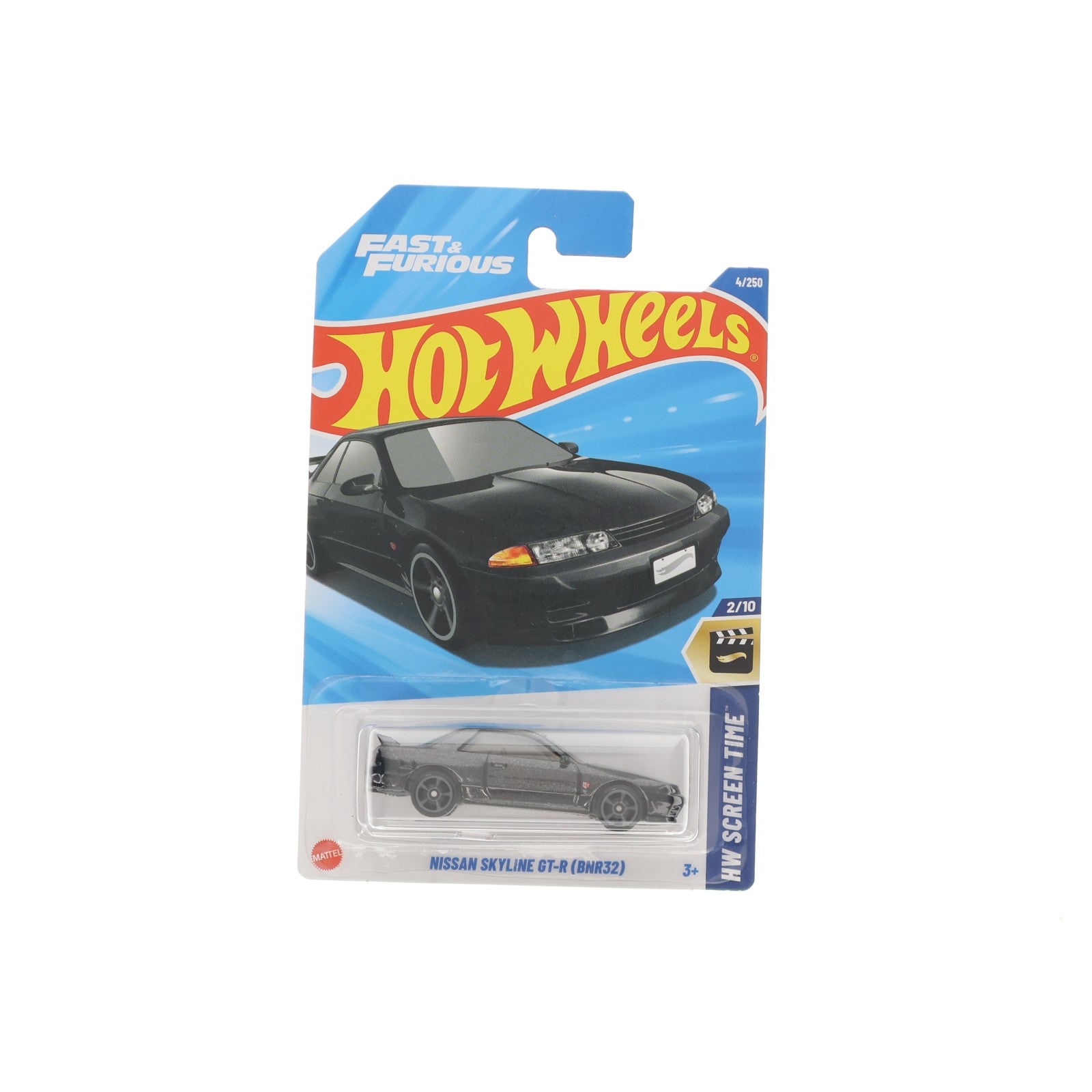 【中古即納】[MDL] Hot Wheels(ホットウィール) HW SCREEN TIME 1/64 NISSAN SKYLINE GT-R BNR32(ブラック) 完成品 ミニカー(HYY72) マテル(20251231)