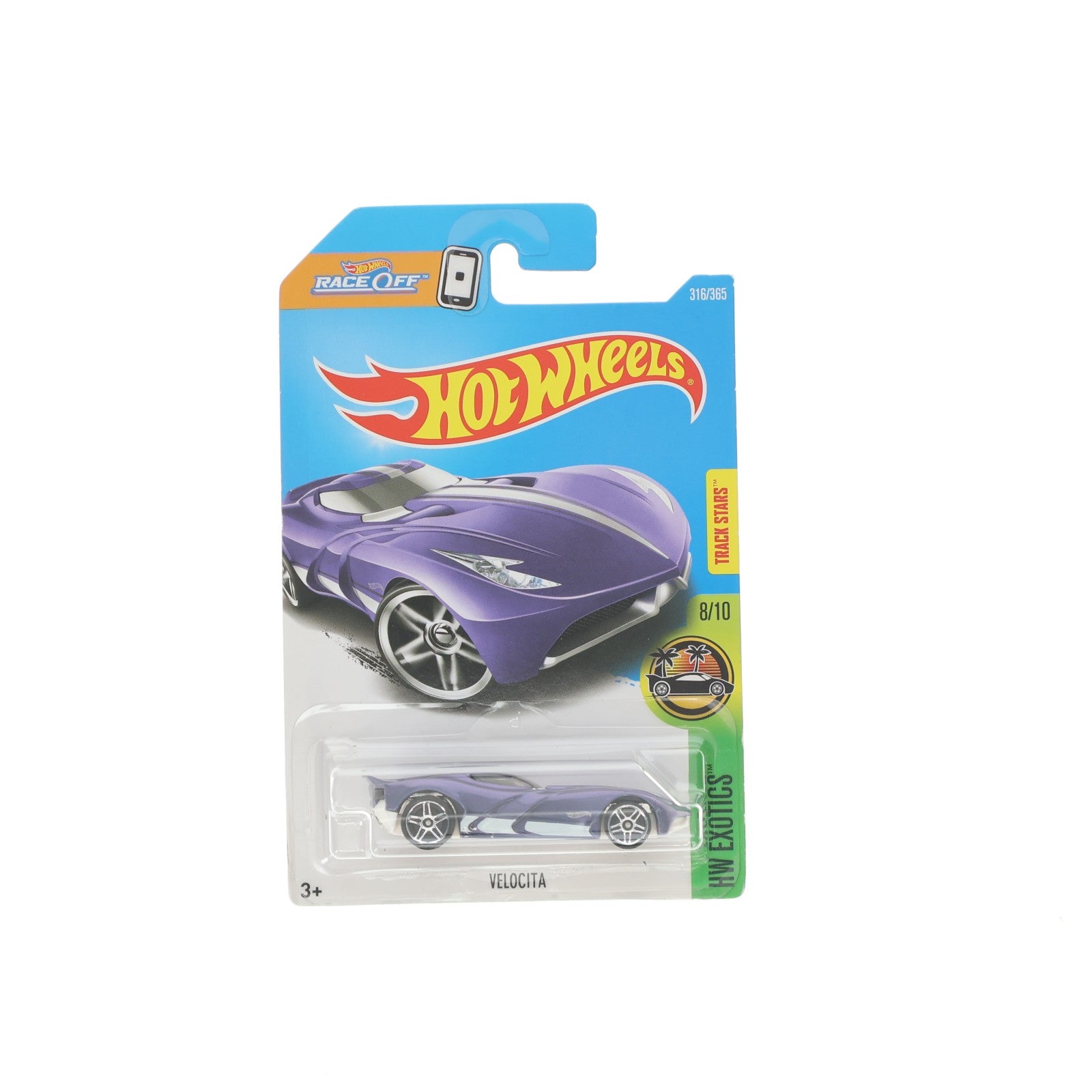 【中古即納】[MDL] Hot Wheels(ホットウィール) HW EXOTICS 1/64 VELOCITA(パープル×ホワイト) 完成品 ミニカー(DVB11-D7B3) マテル(20171231)