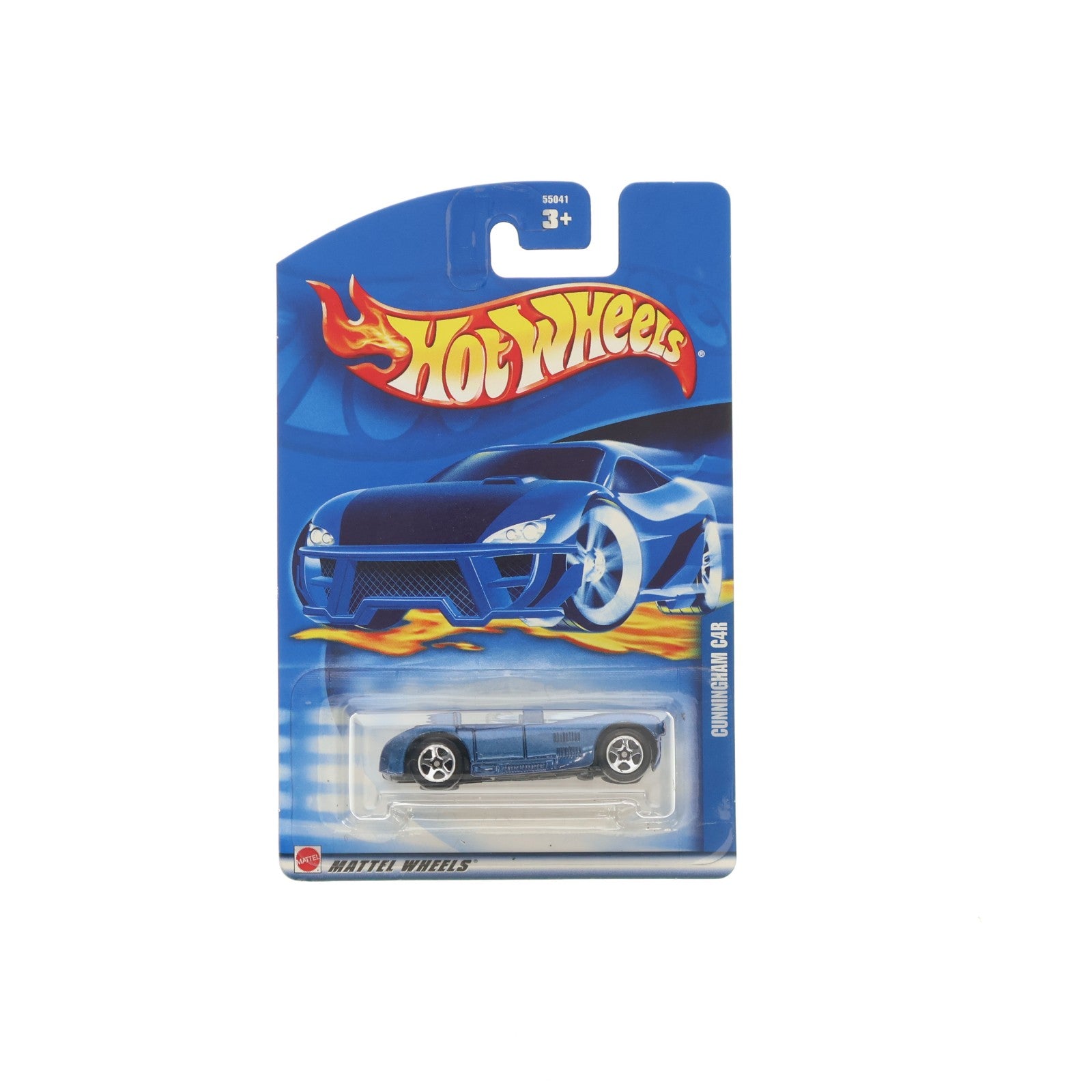 【中古即納】[MDL] Hot Wheels(ホットウィール) 1/64 CUNNINGHAM C4R(ブルー×ホワイト) 完成品 ミニカー(55041-0814) マテル(20021231)