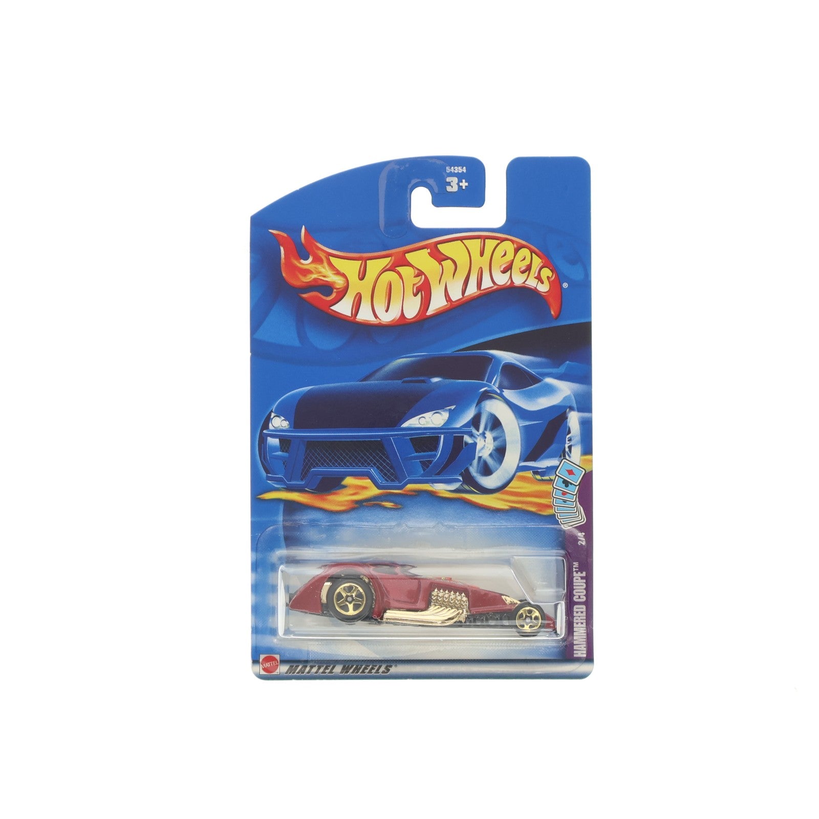 【中古即納】[MDL] Hot Wheels(ホットウィール) 1/64 HAMMERED COUPE JOKER(レッド×ゴールド) 完成品 ミニカー(54354-0814) マテル(20021231)