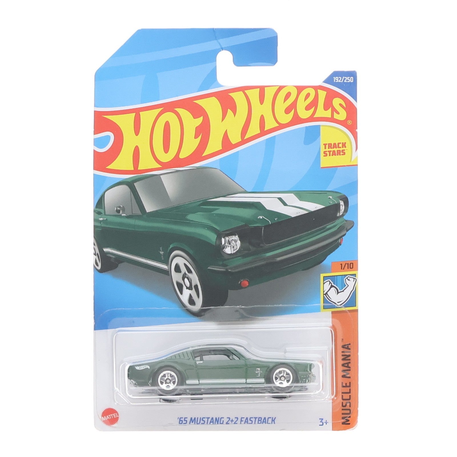 【中古即納】[MDL] Hot Wheels(ホットウィール) MUSCLE MANIA 1/64 65 MUSTANG 2+2 FASTBACK 完成品 ミニカー(HCV37-MC75) マテル(20220328)