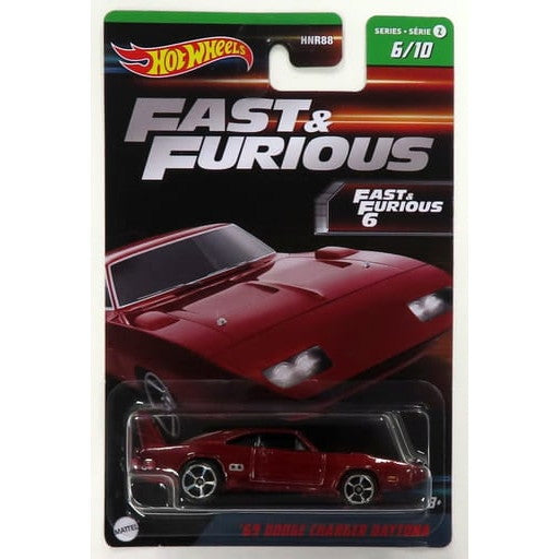 【中古即納】[MDL] Hot Wheels(ホットウィール) ワイルド・スピード 1/64 '69 DODGE CHARGER DAYTONA(レッドメタリック) 完成品 ミニカー(HNT06) マテル(19991231)