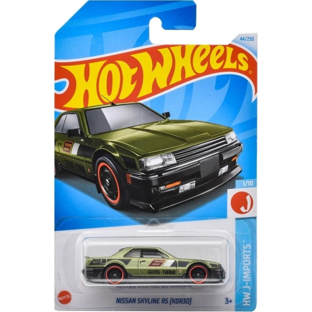 【中古即納】[MDL] Hot Wheels(ホットウィール) J-IMPORTS 1/64 NISSAN SKYLINE RS KDR30 #6(カーキ×ブラック×レッド) 完成品 ミニカー(HXR03-9866) マテル(20240704)