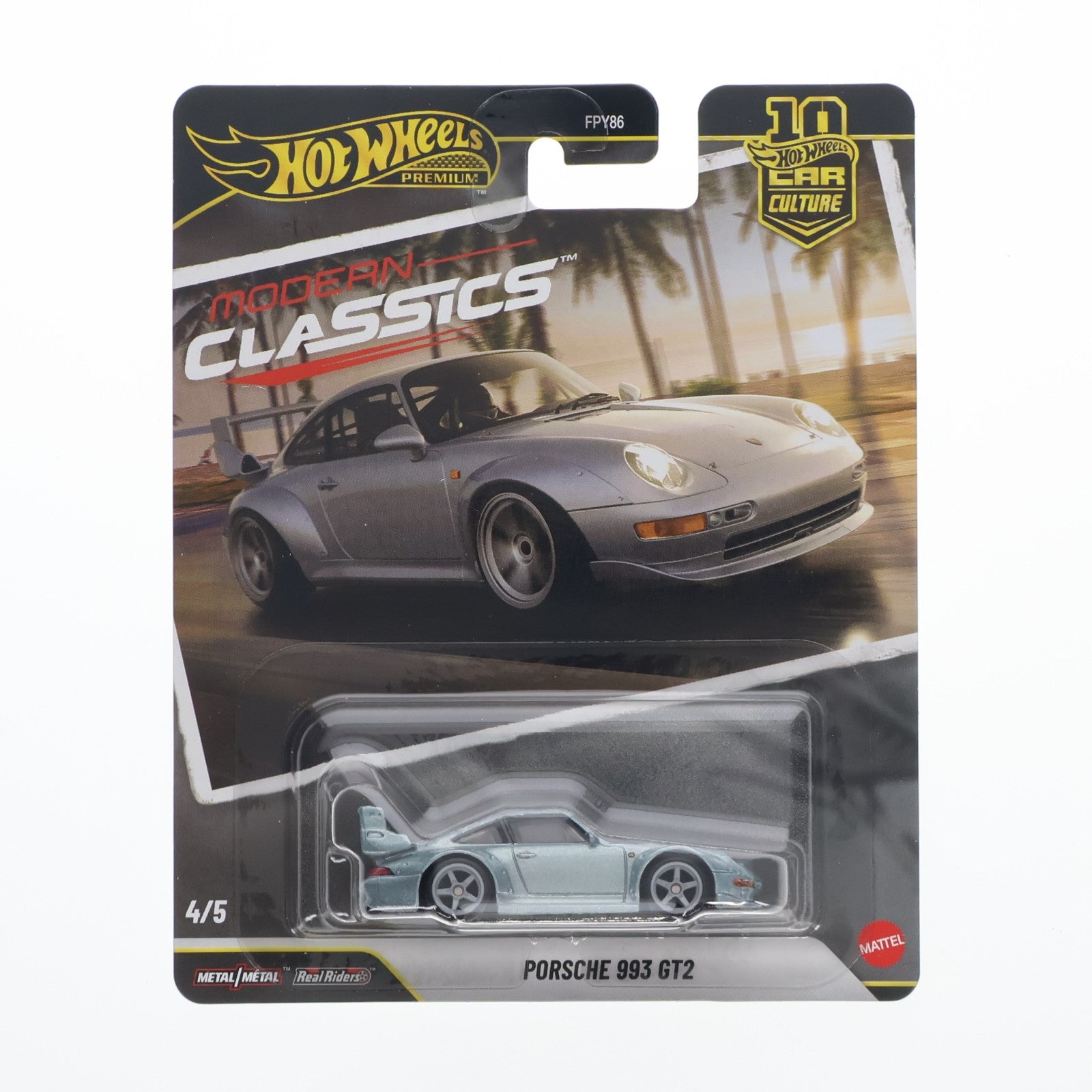 【中古即納】[MDL] Hot Wheels PREMIUM CAR CULTURE(ホットウィール プレミアム カーカルチャー) モダン・クラシックス 1/64 ポルシェ 993 GT2 完成品 ミニカー(JKF16-9866) マテル(20260808)