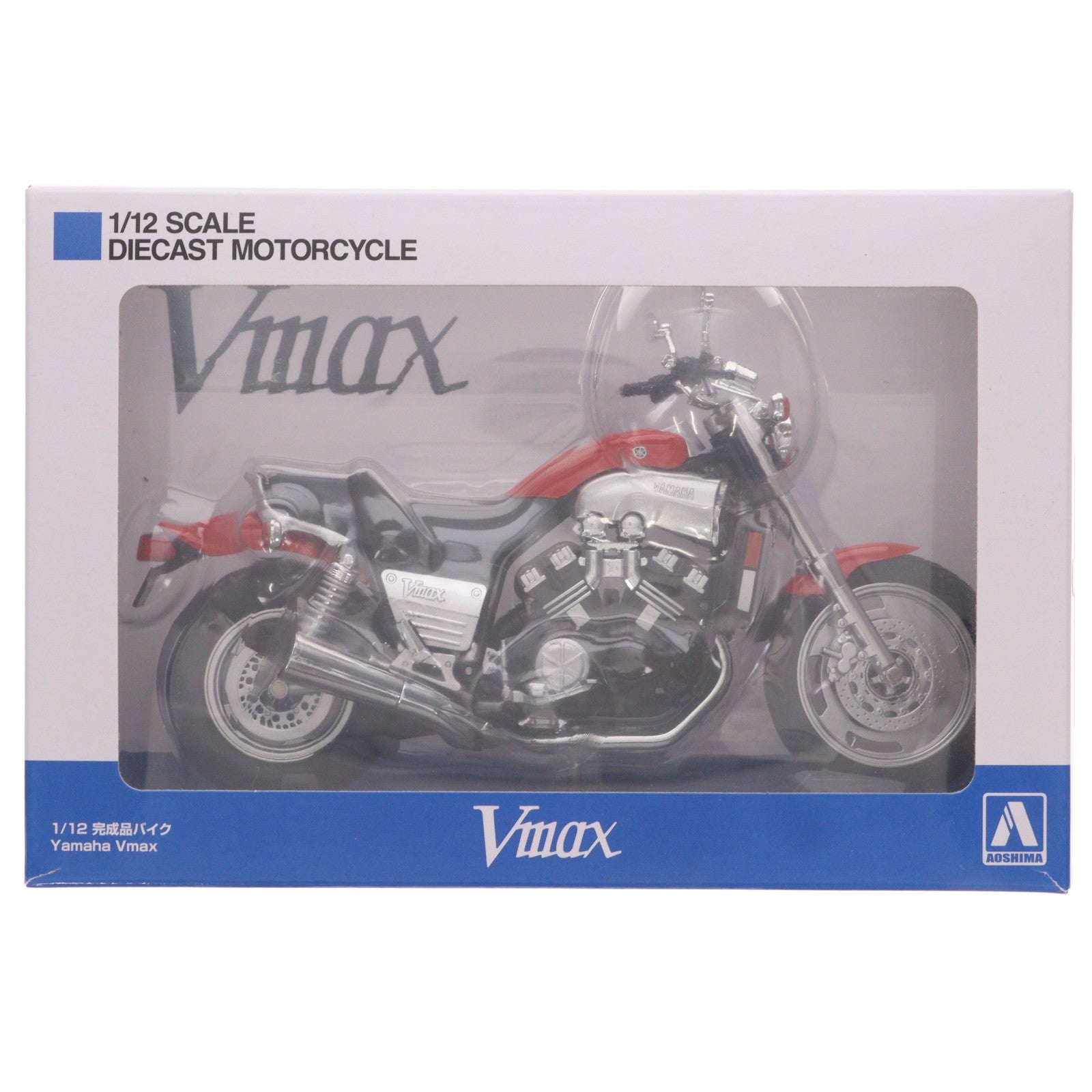 【中古即納】[MDL] 1/12 完成品バイク Yamaha Vmax ファイアーレッド 完成品 ミニカー(111871) スカイネット(アオシマ)(20240830)