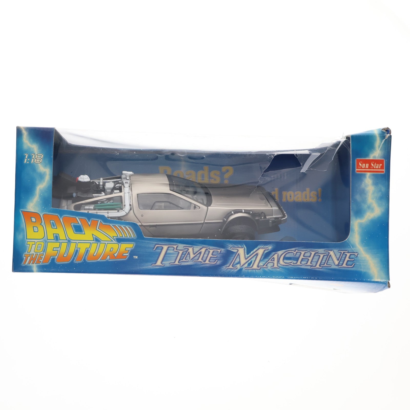 【中古即納】[MDL] 1/18 タイムマシーン(シルバー) デロリアン バック・トゥ・ザ・フューチャー 完成品 ミニカー(2710) SUN STAR(サンスター)(20120417)