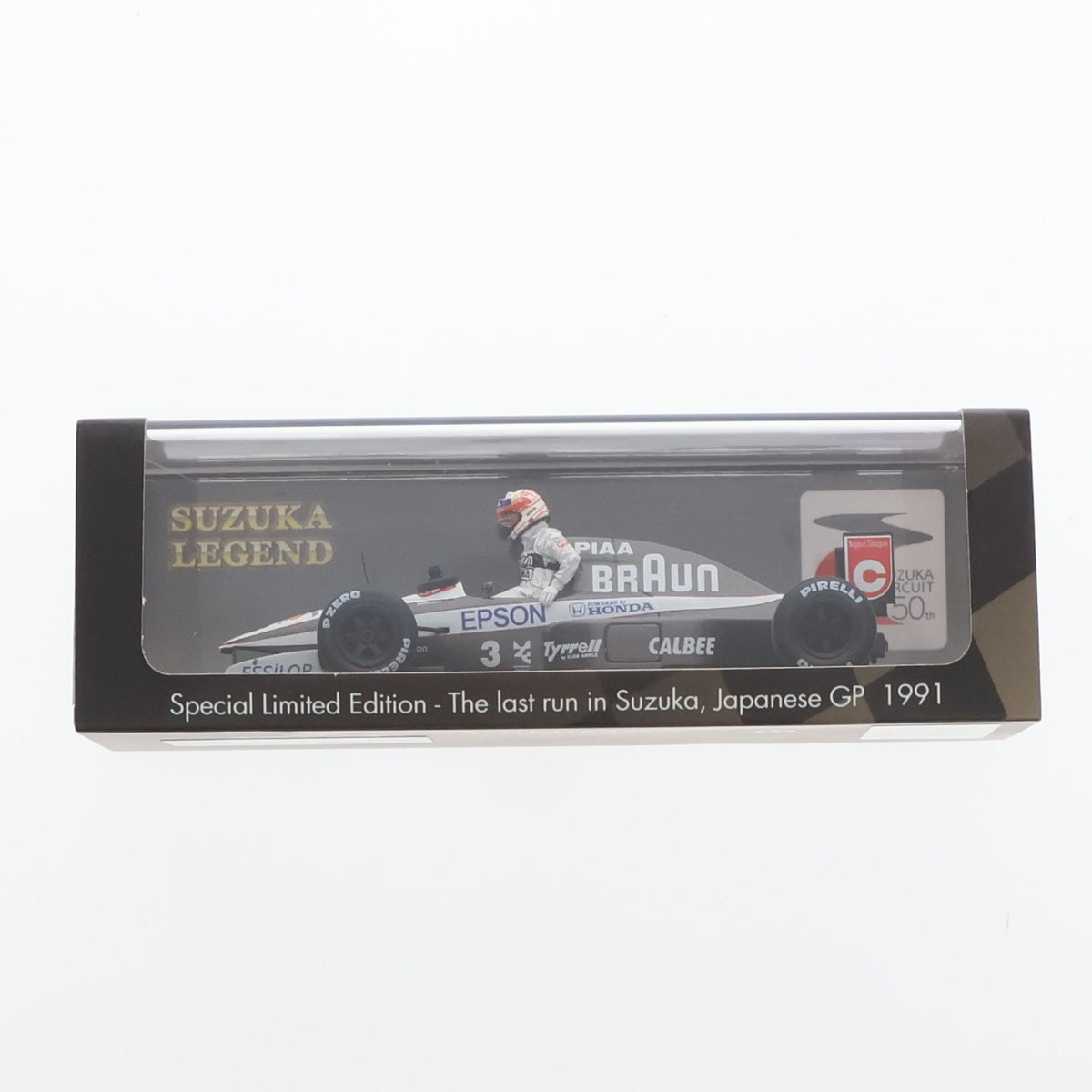 【中古即納】[MDL] 1/43 BRAUN TYRRELL HONDA 020 Japanese GP 1991 Shell #3(グレー×ホワイト) 完成品 ミニカー(SS05) SPARK(スパーク)(19991231)