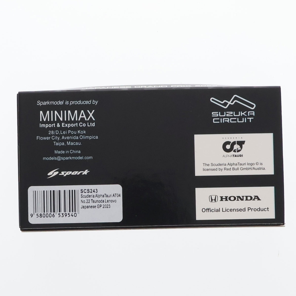 【中古即納】[MDL] 1/43 スクーデリア アルファタウリ AT04 角田裕毅 2023 日本GP #22(ネイビー×ホワイト) 完成品 ミニカー(SCS243) SPARK(スパーク)(19991231)
