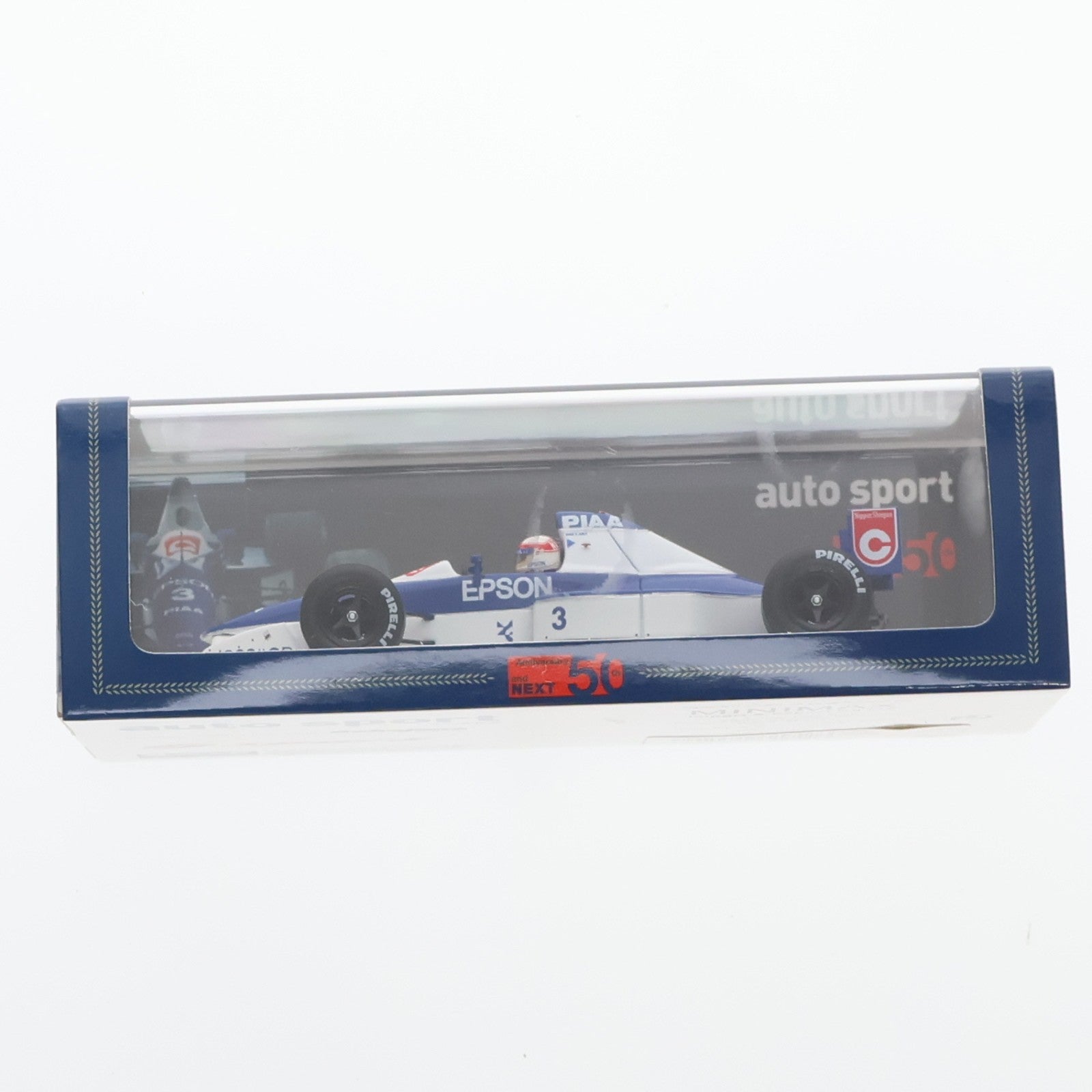 【中古即納】[MDL] autosport 50th anniversary 1/43 Tyrrell 019 1990 EPSON #3(ブルー×ホワイト) 完成品 ミニカー(FS03) SPARK(スパーク)(20220328)