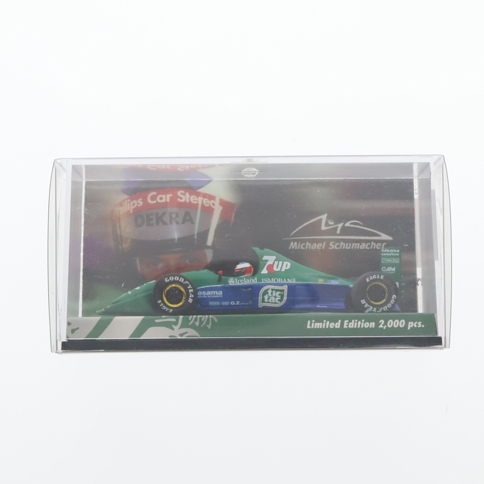 【中古即納】[MDL] 1/43 JORDAN FORD 191 1st GP BELGIAN GP 25th AUGUST 1991 7UP #32(グリーン×ブルー) 完成品 ミニカー(433910032) MINICHAMPS(ミニチャンプス)(20220328)